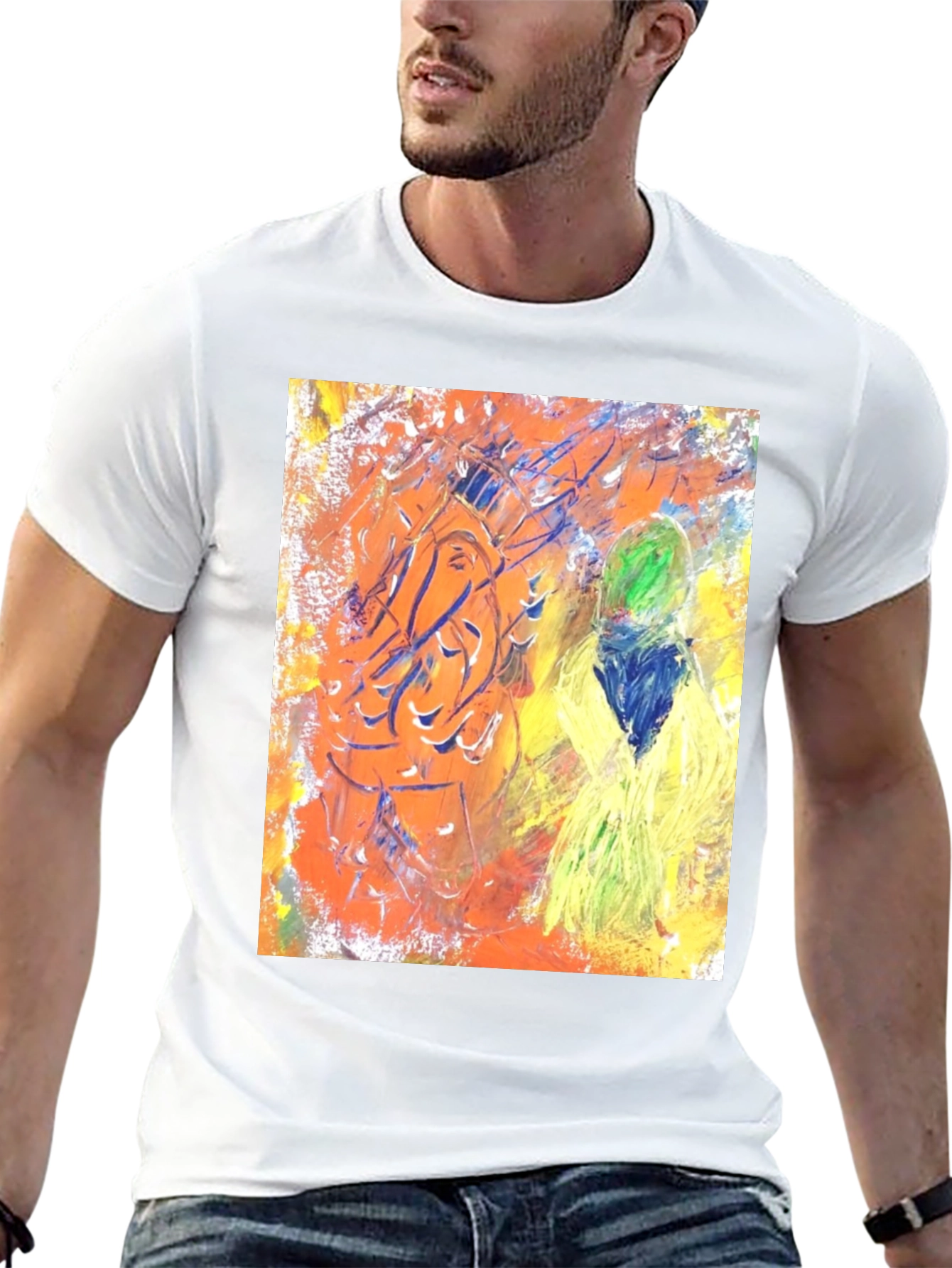 Abstract Art Graphic Tee - Unisex Black T-Shirt