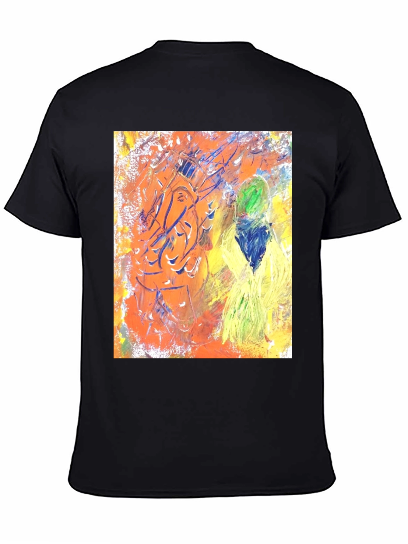Abstract Art Graphic Tee - Unisex Black T-Shirt