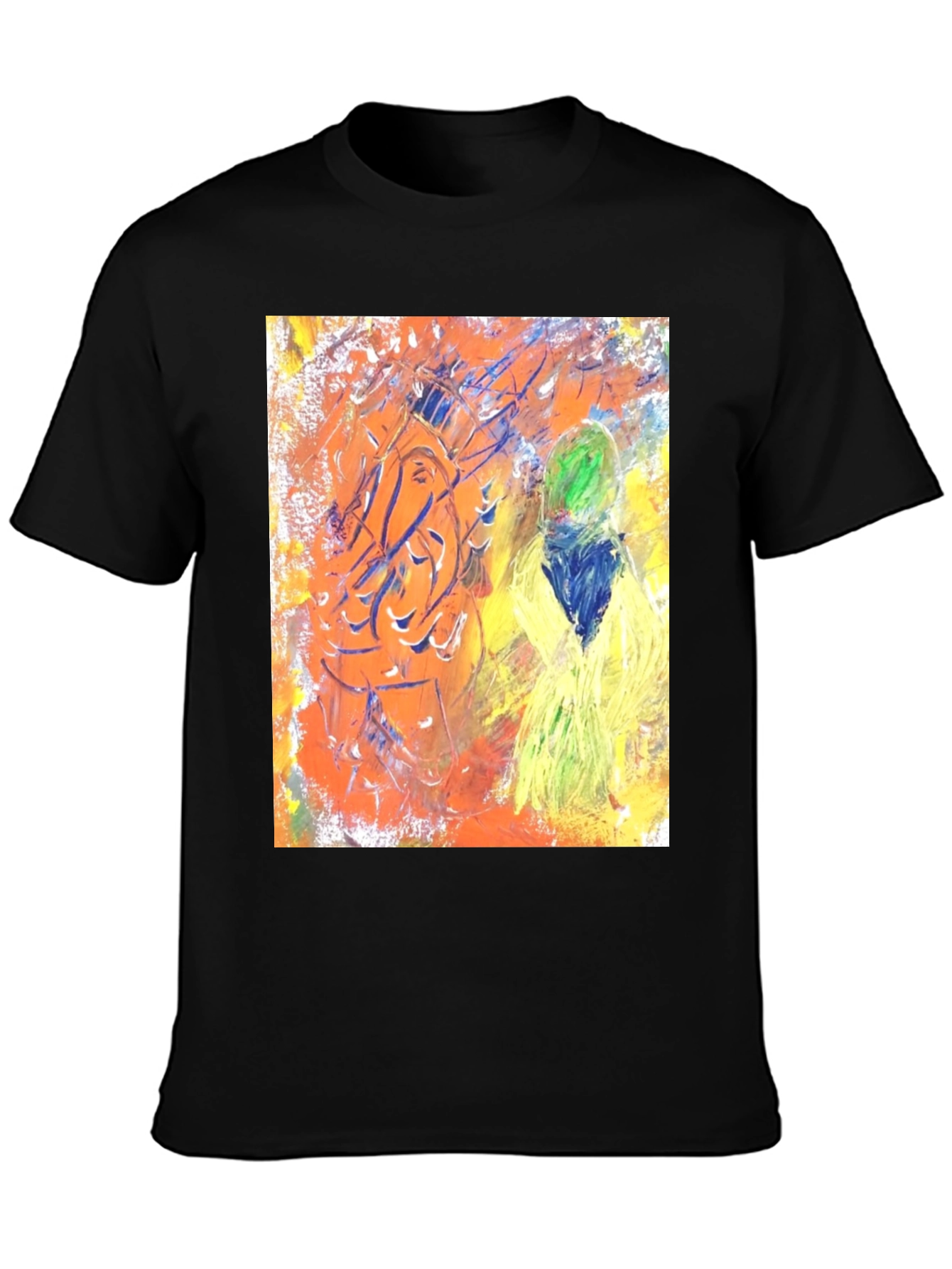 Abstract Art Graphic Tee - Unisex Black T-Shirt
