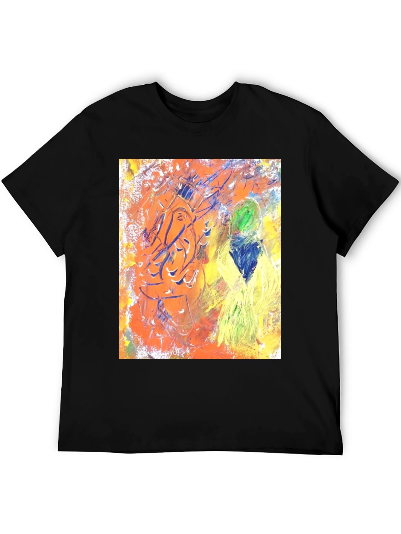 Abstract Art Graphic Tee - Unisex Black T-Shirt