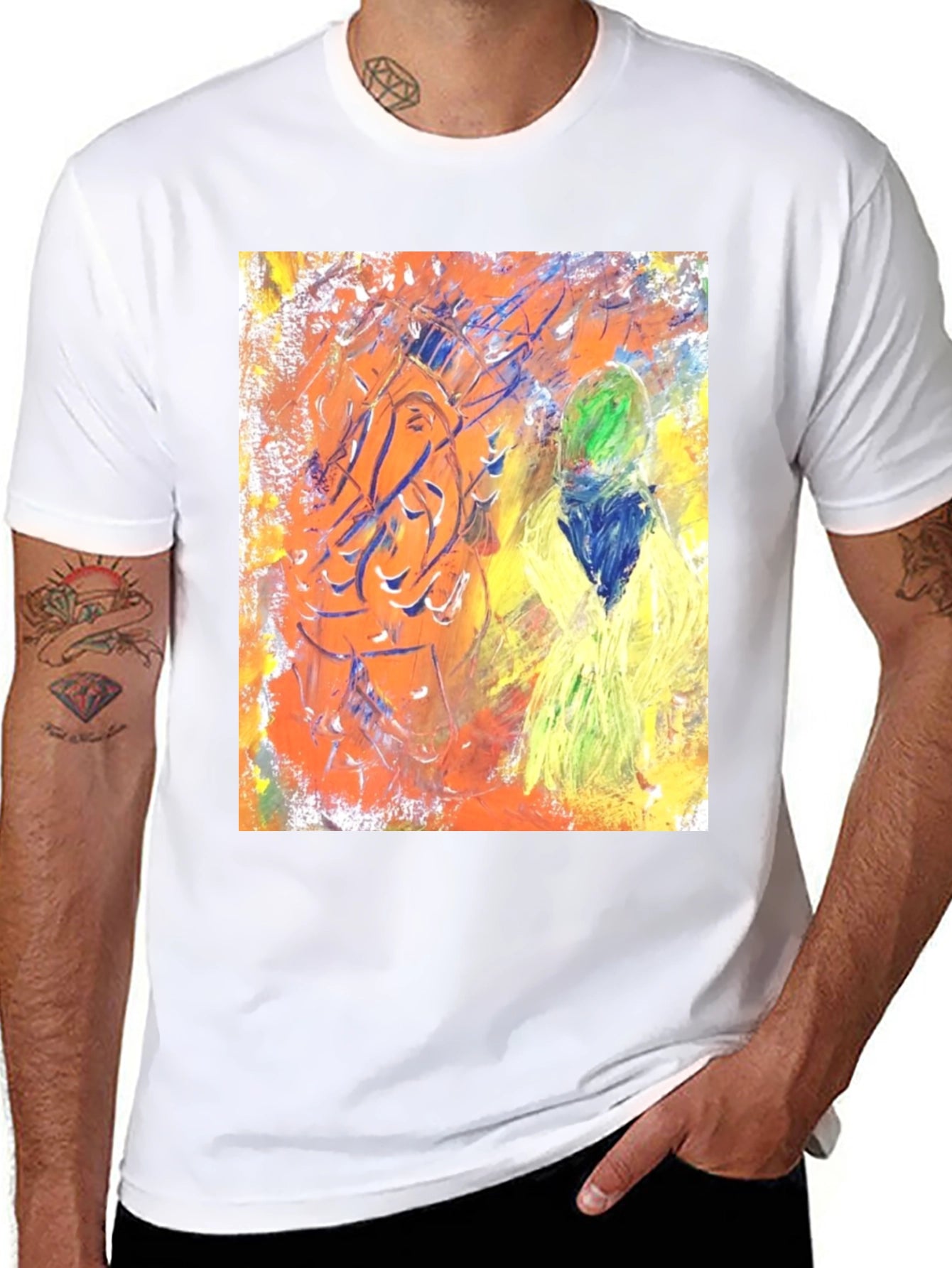 Abstract Art Graphic Tee - Unisex Black T-Shirt