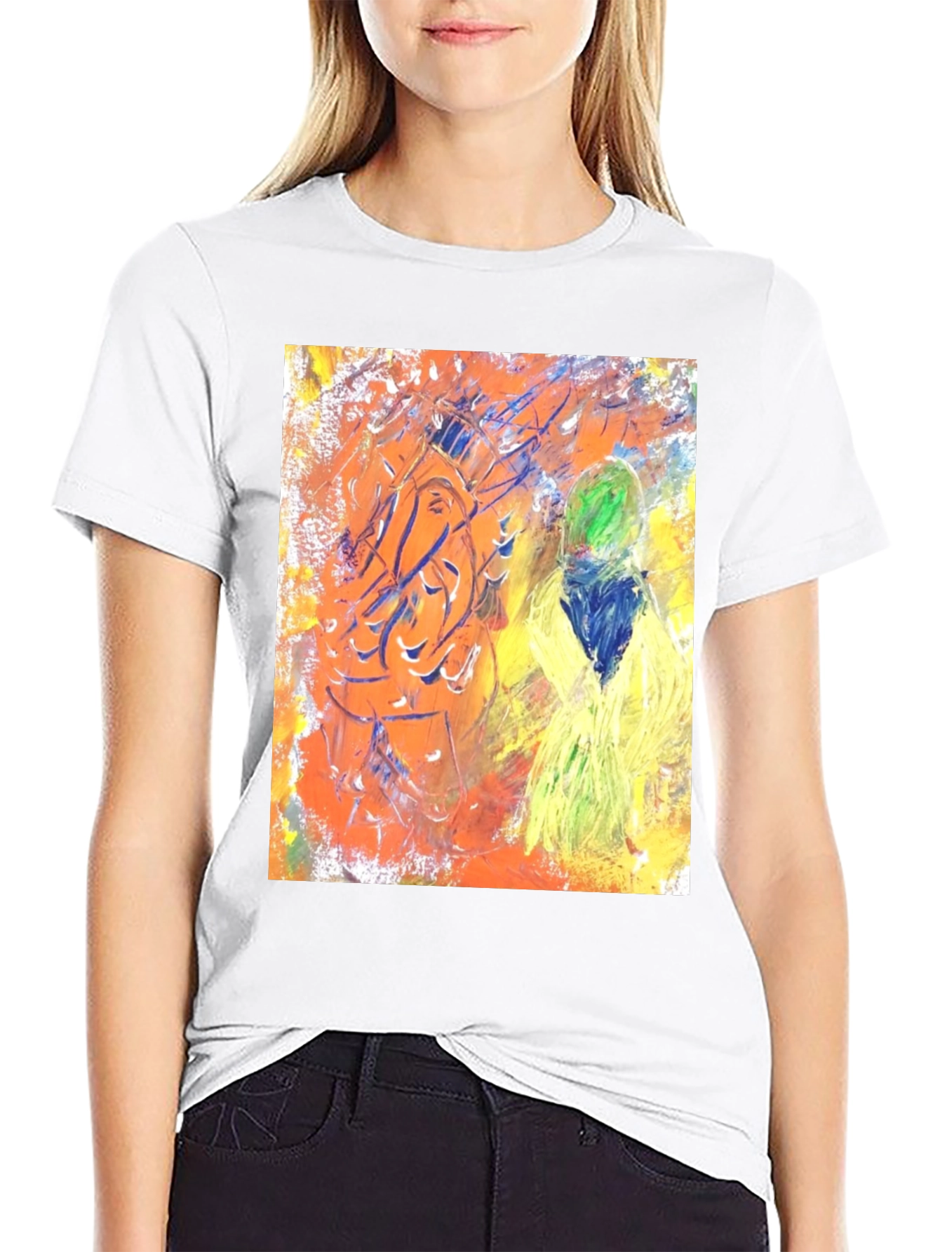 Abstract Art Graphic Tee - Unisex Black T-Shirt