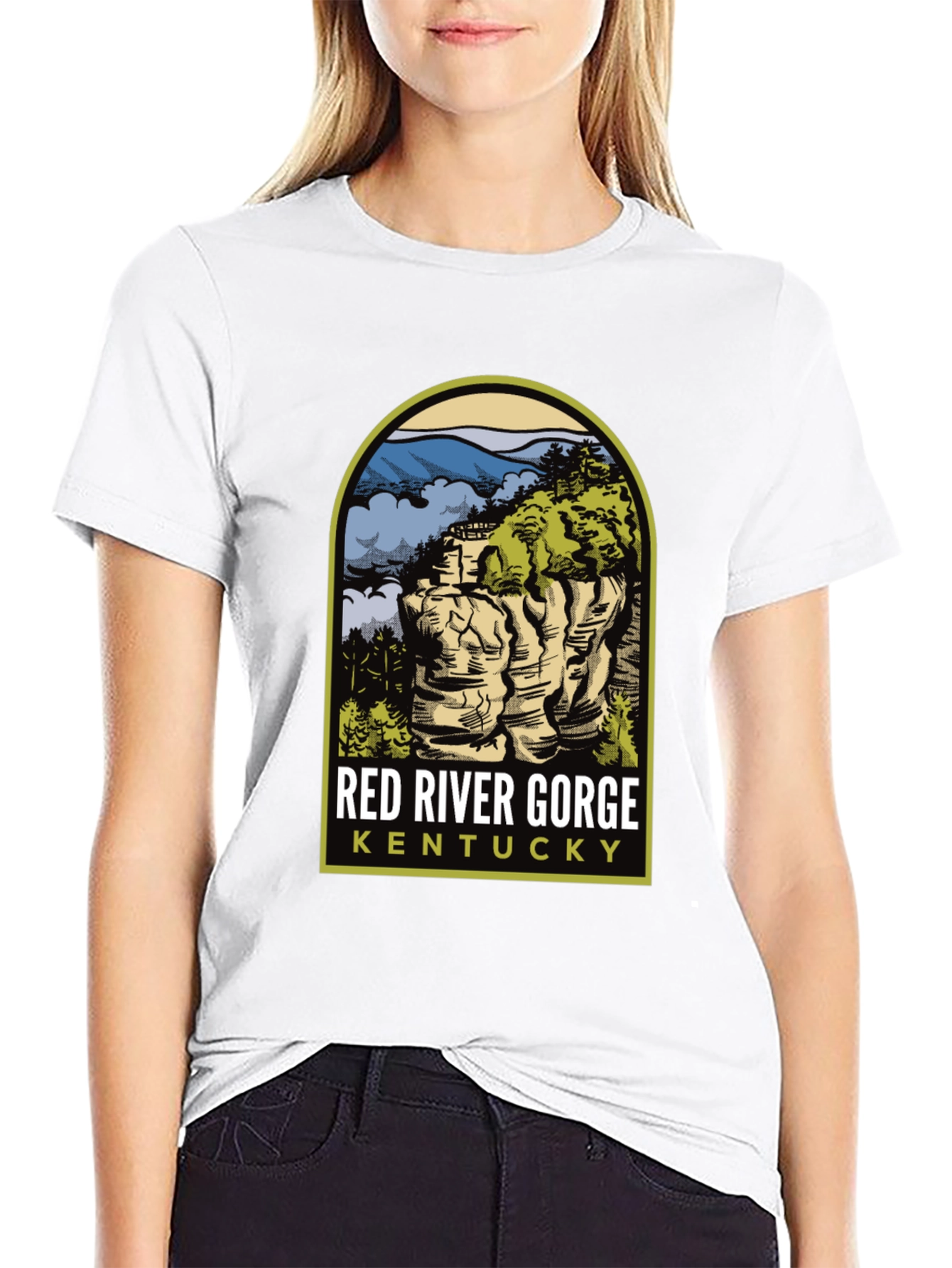 Red River Gorge Kentucky Black T-Shirt