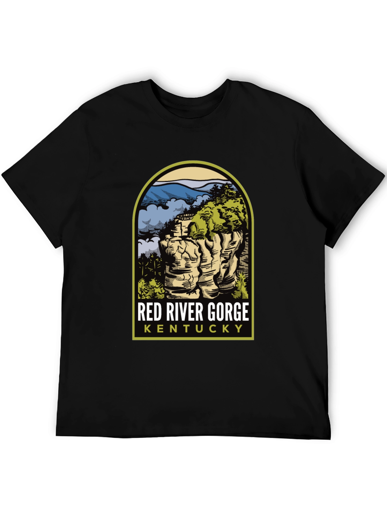 Red River Gorge Kentucky Black T-Shirt