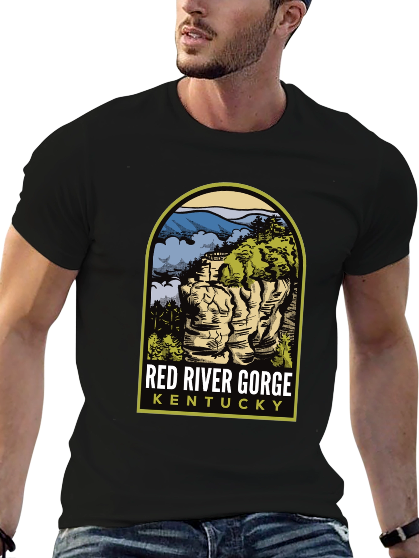 Red River Gorge Kentucky Black T-Shirt