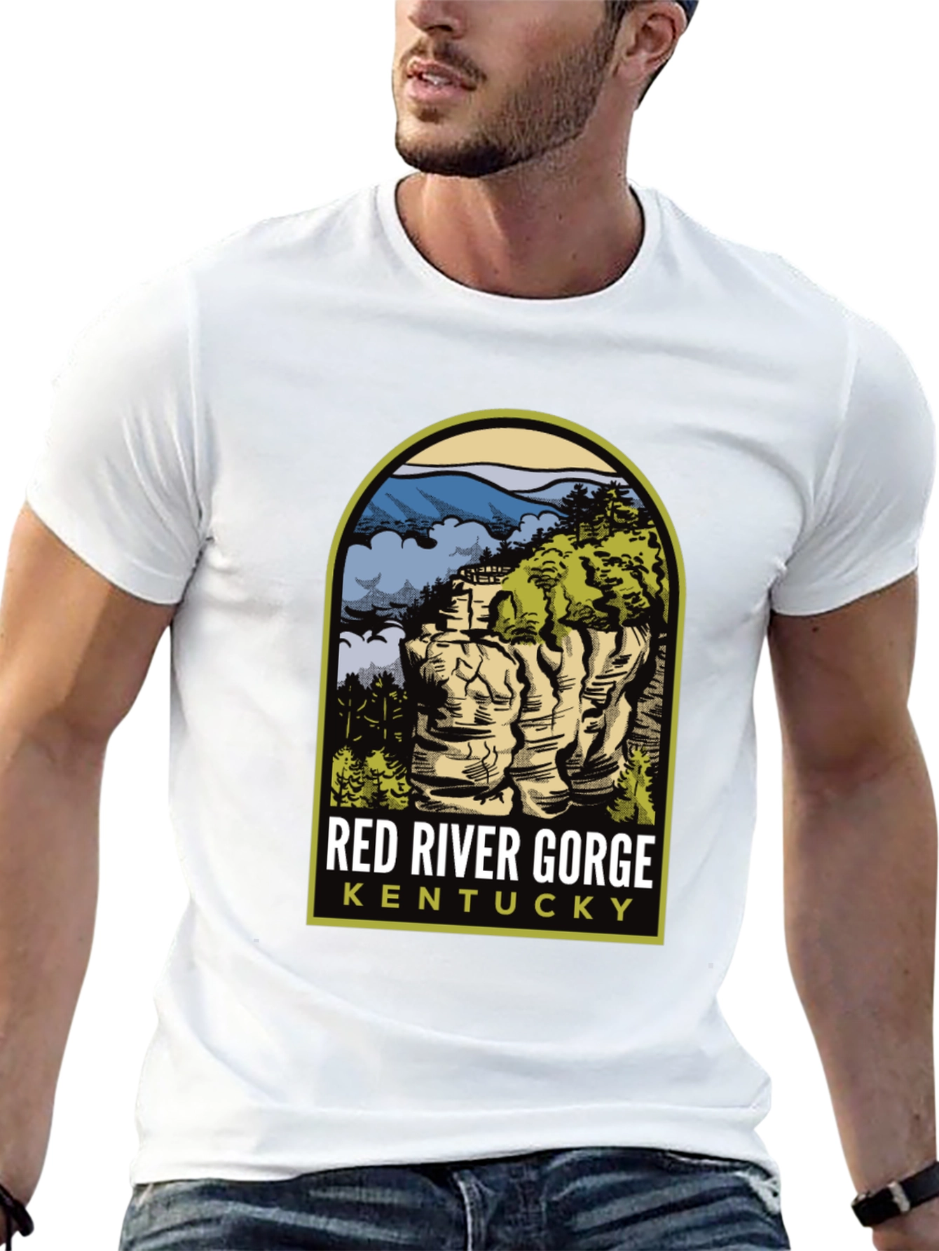 Red River Gorge Kentucky Black T-Shirt