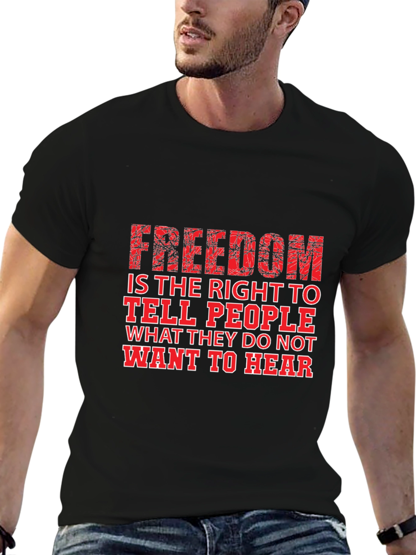 Freedom of Speech Graphic Tee - Black