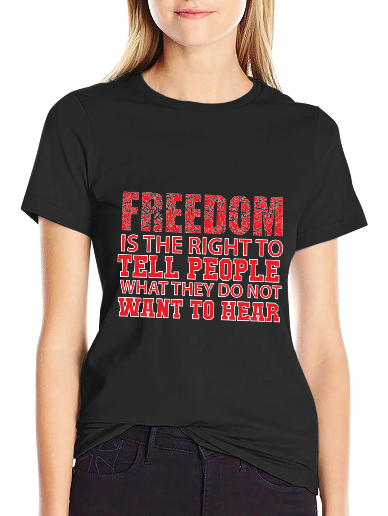 Freedom of Speech Graphic Tee - Black