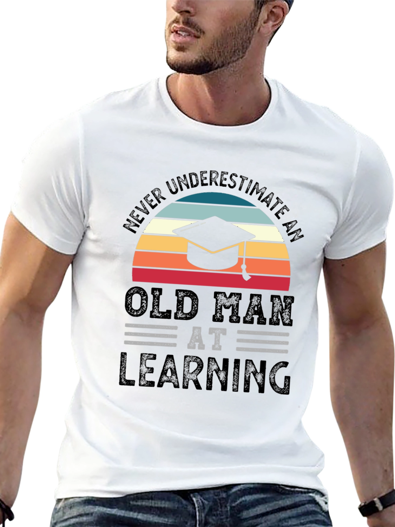 Old Man Learning Graduation T-Shirt