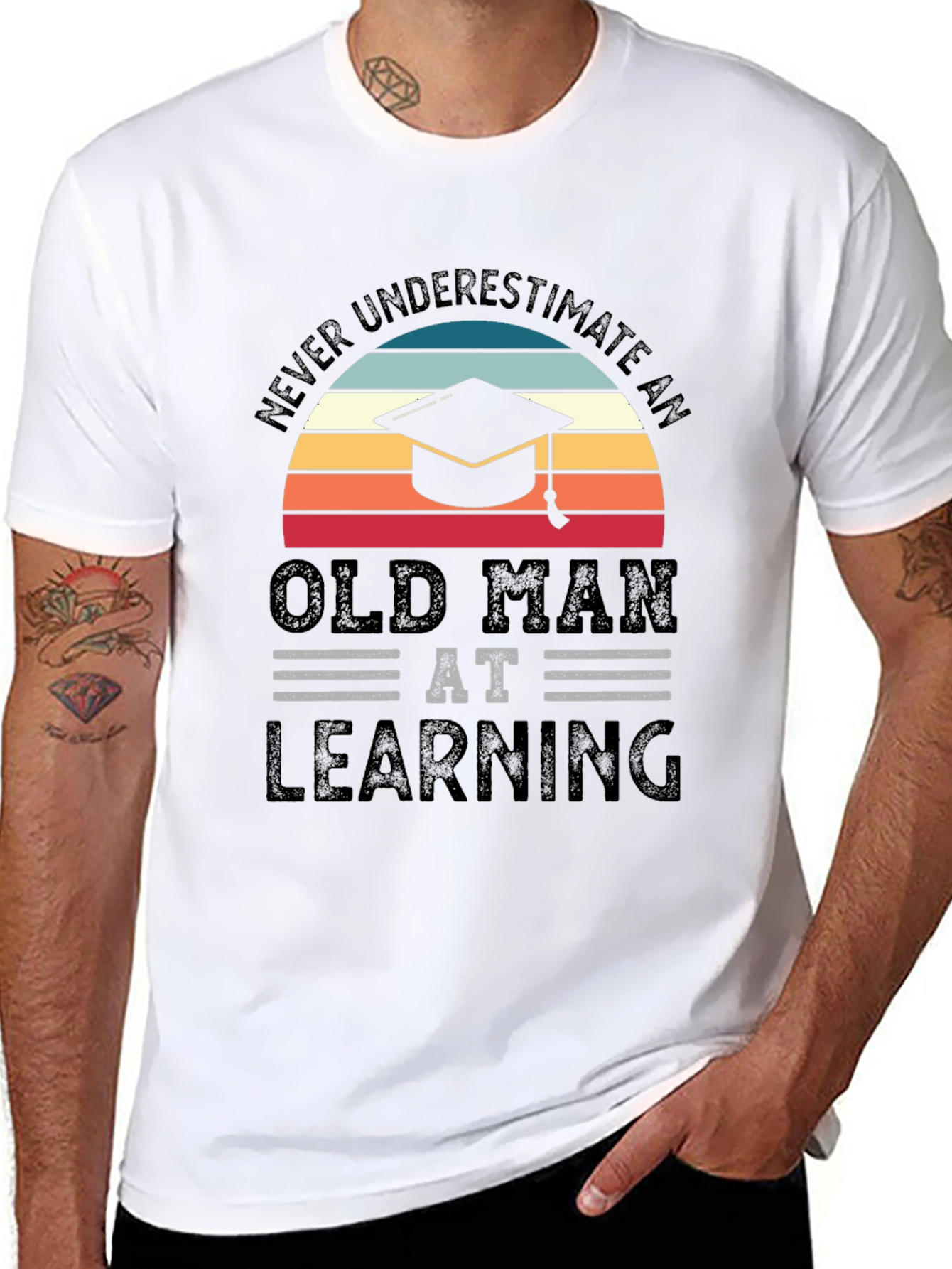 Old Man Learning Graduation T-Shirt