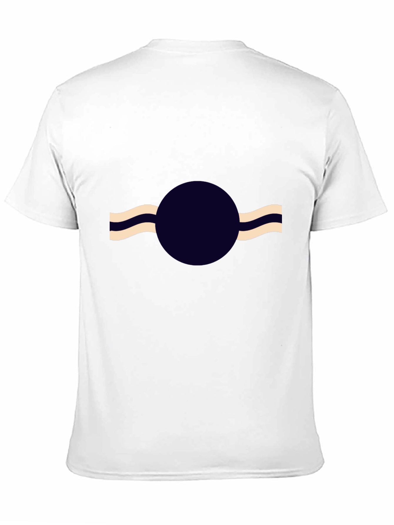 Abstract Circle Wave Black T-Shirt