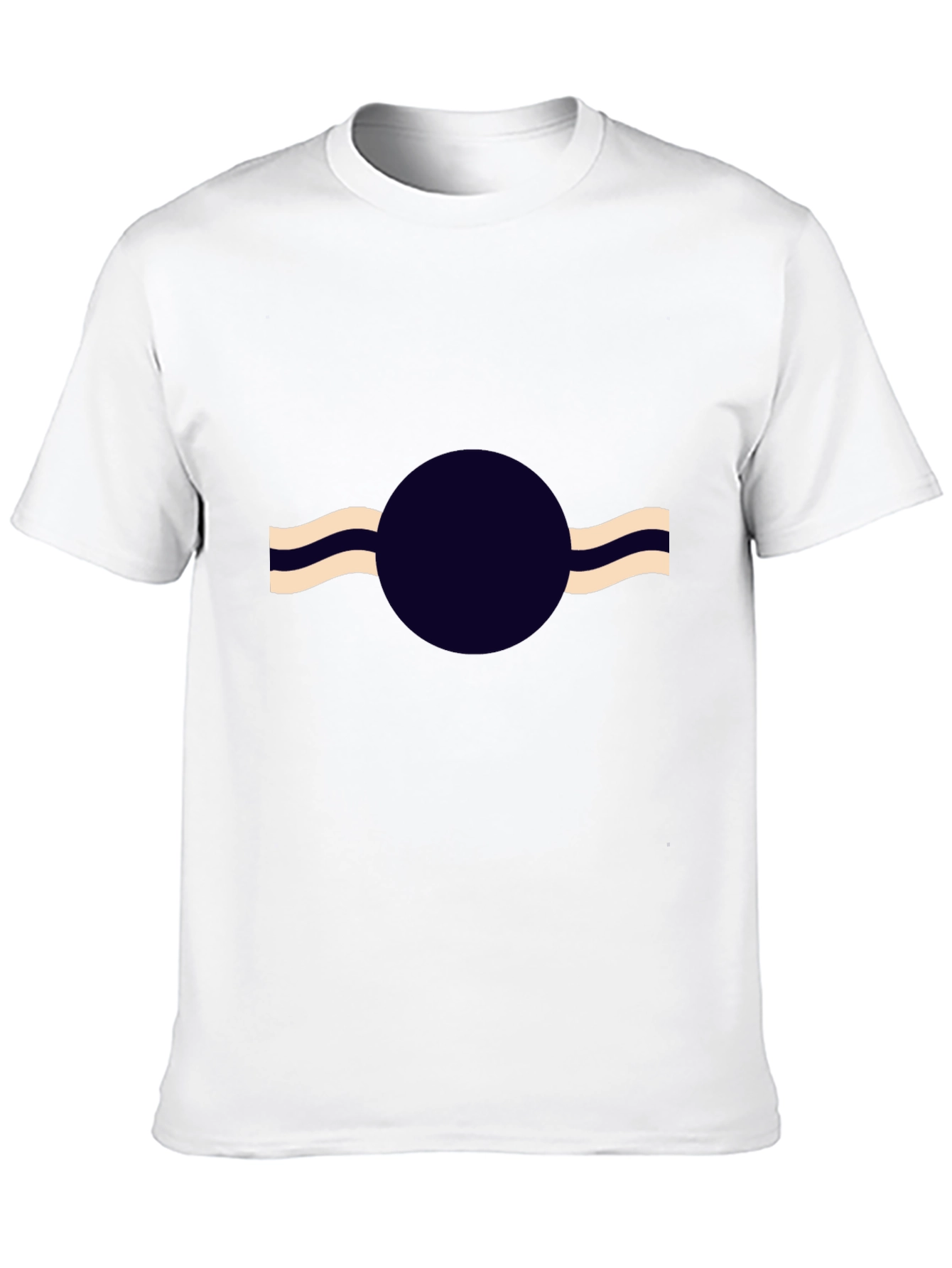 Abstract Circle Wave Black T-Shirt