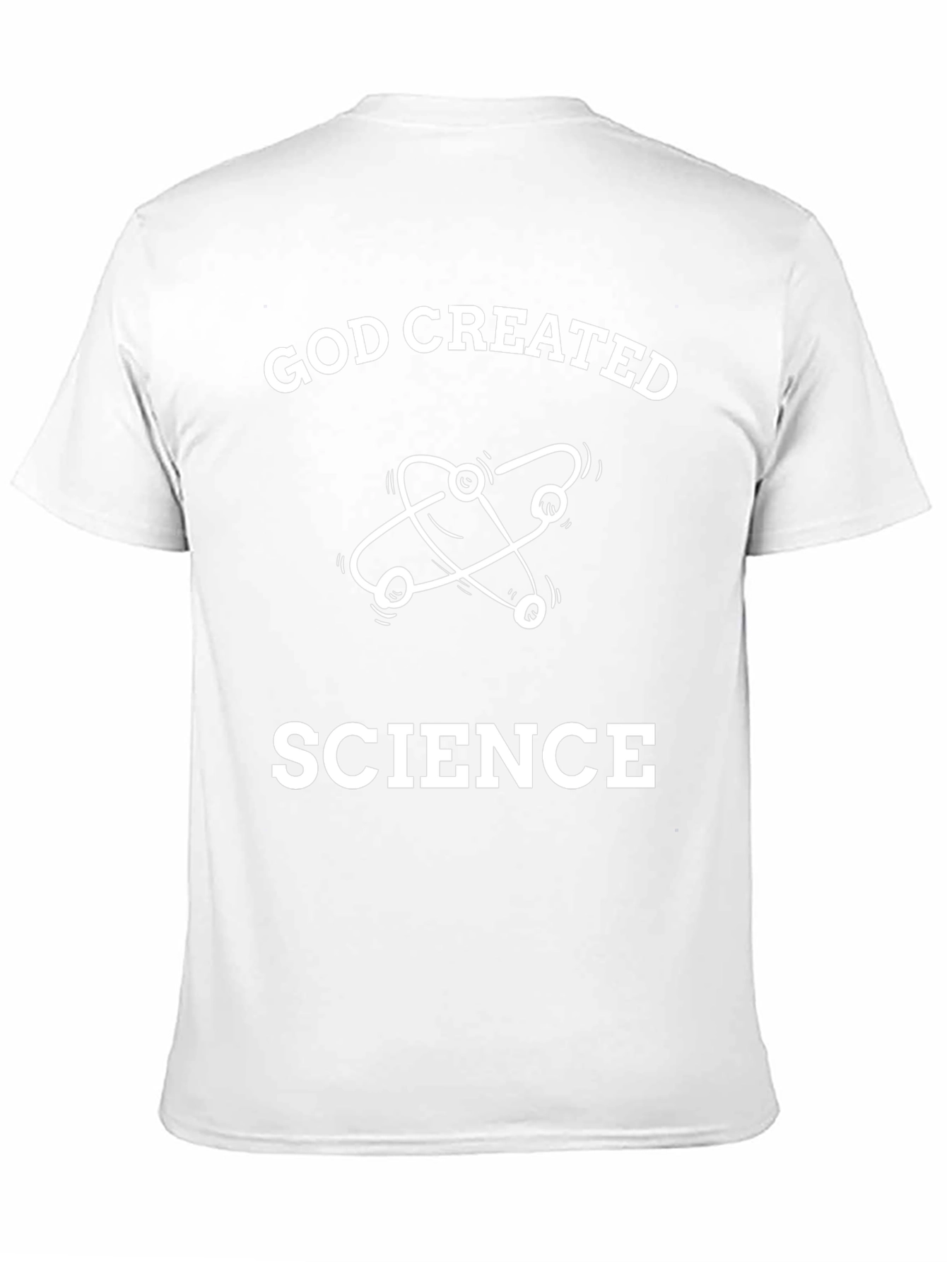 God Created Science T-Shirt Black Cotton Tee