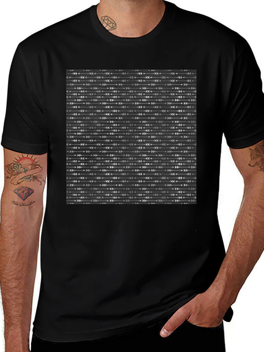 Arrow Pattern Black T-Shirt