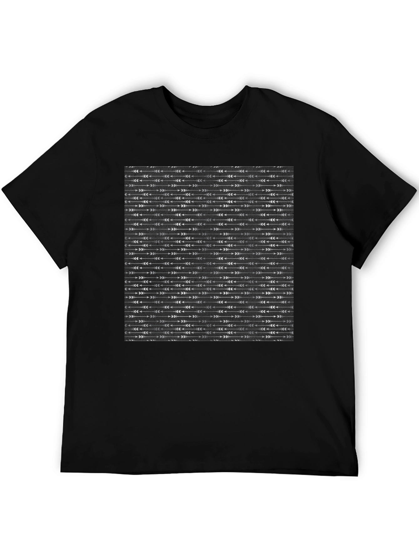 Arrow Pattern Black T-Shirt