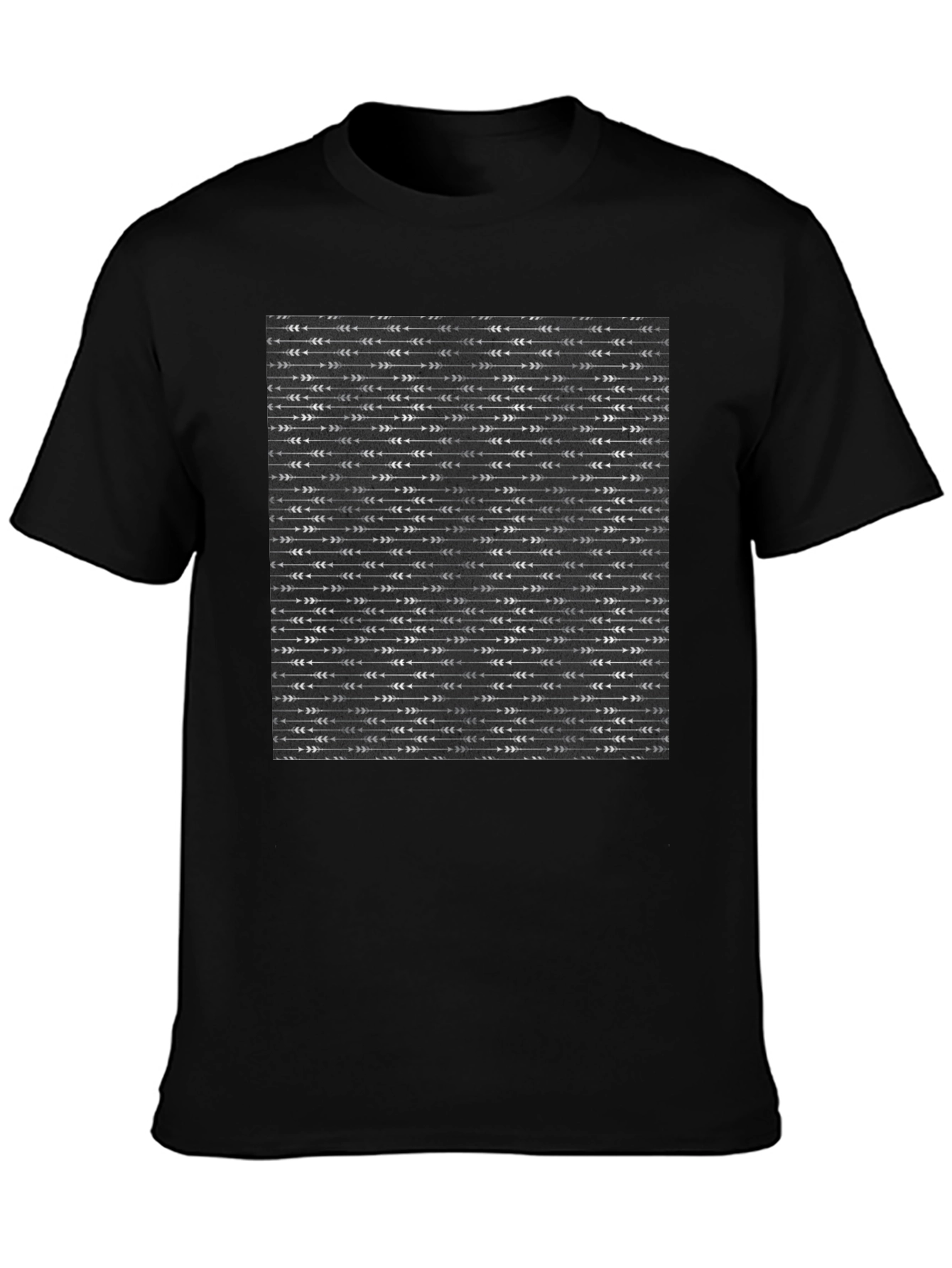 Arrow Pattern Black T-Shirt