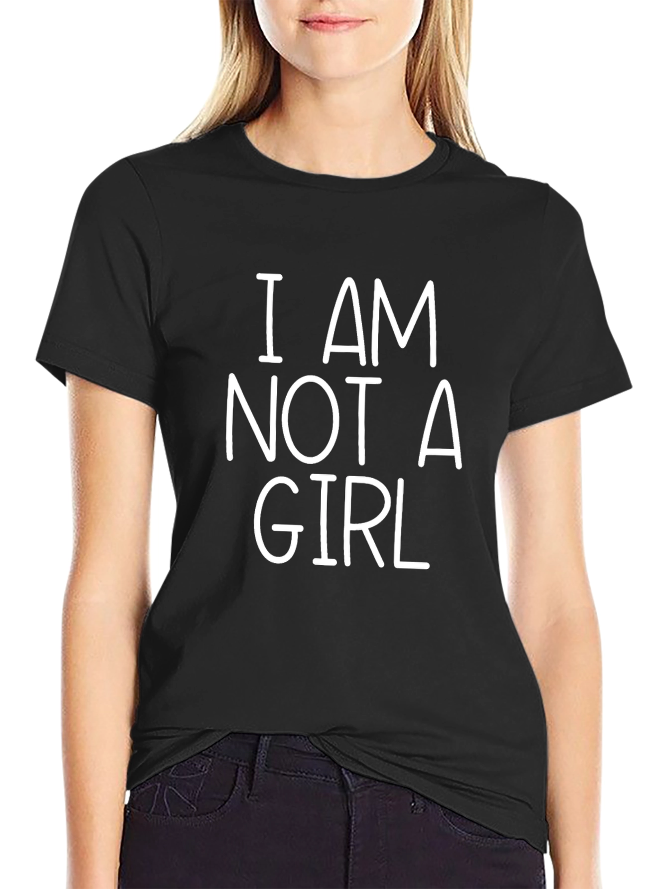 I AM NOT A GIRL Statement T-Shirt