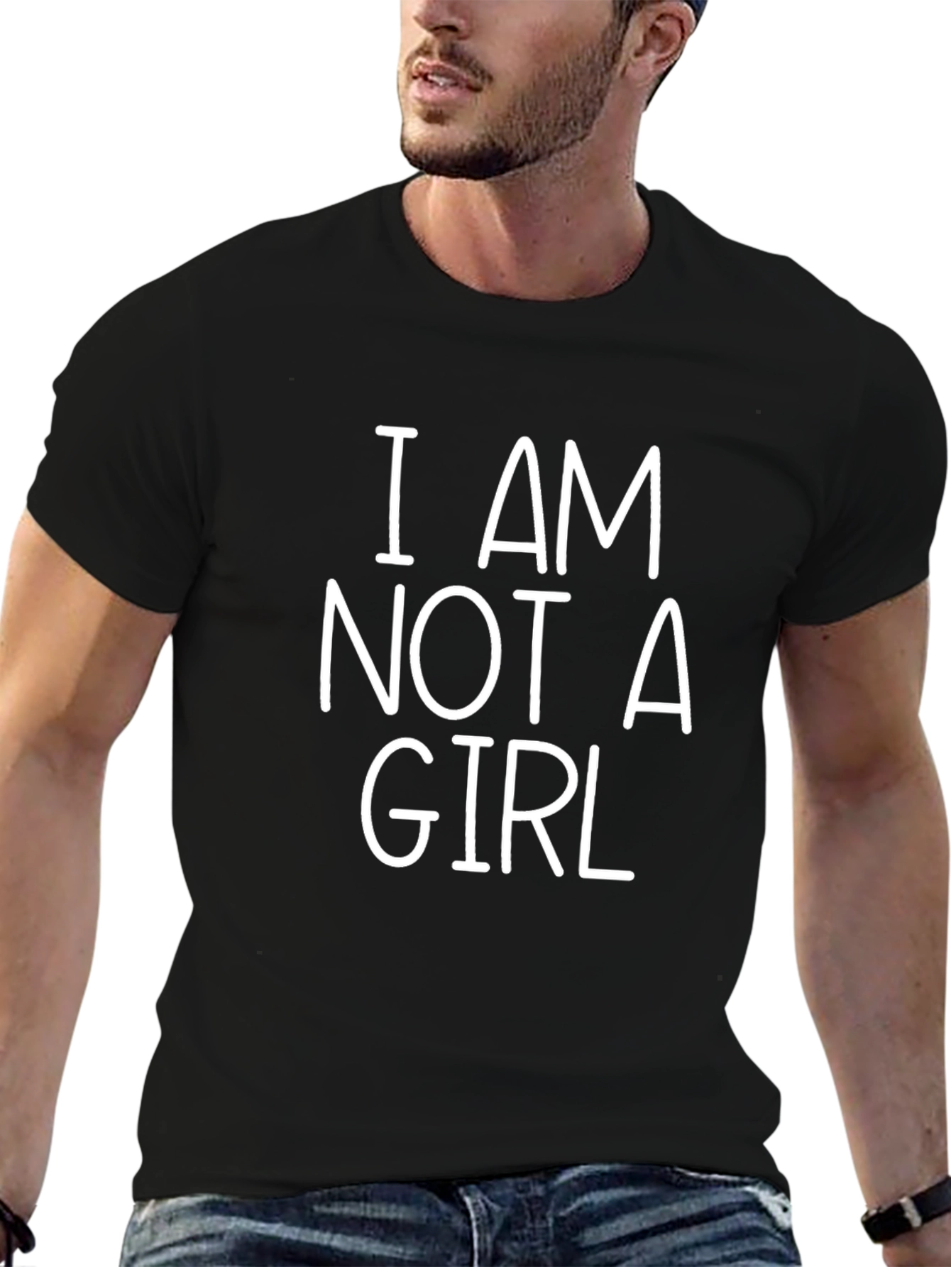 I AM NOT A GIRL Statement T-Shirt