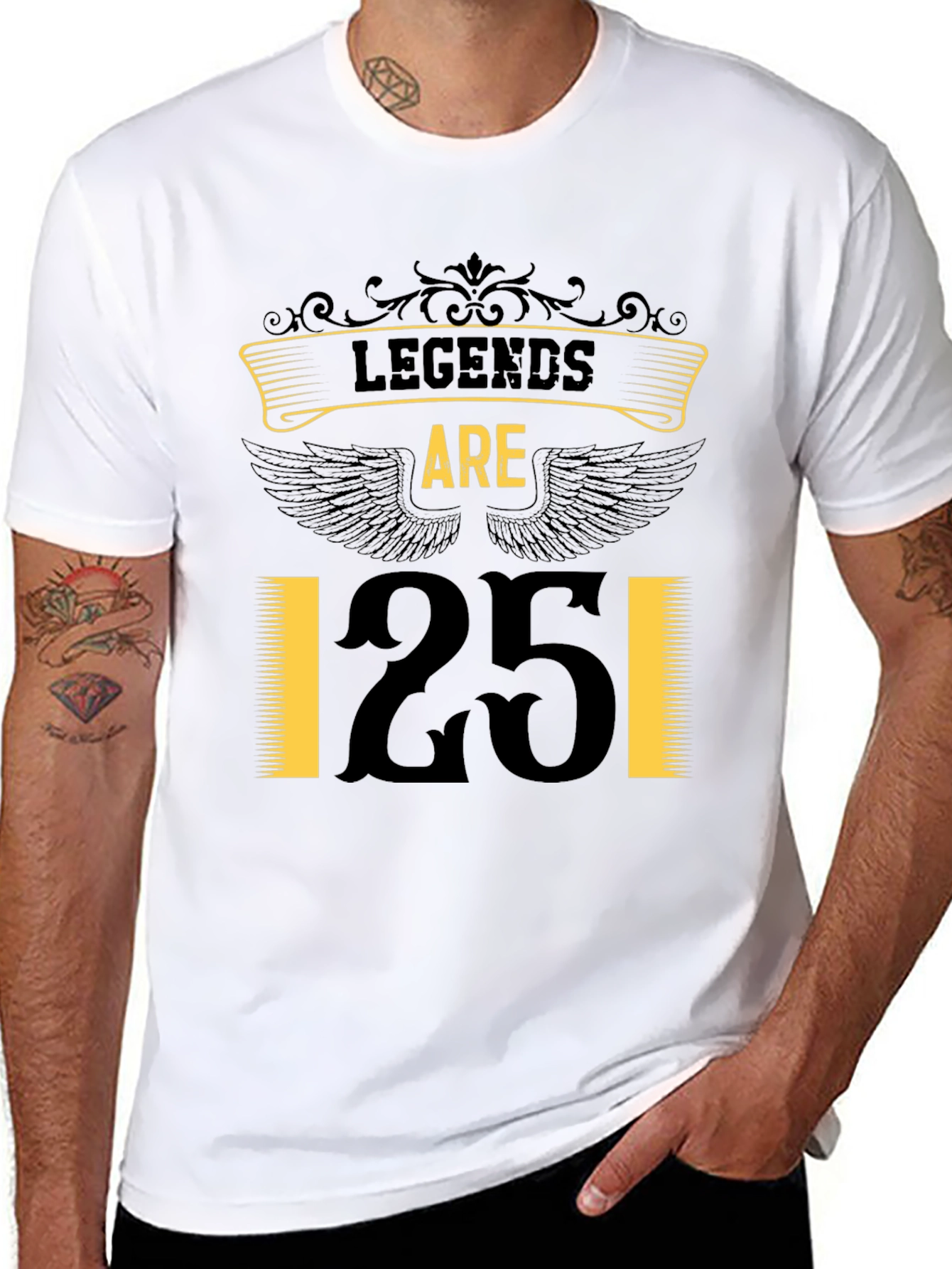 Legends Are 25 T-Shirt - Black