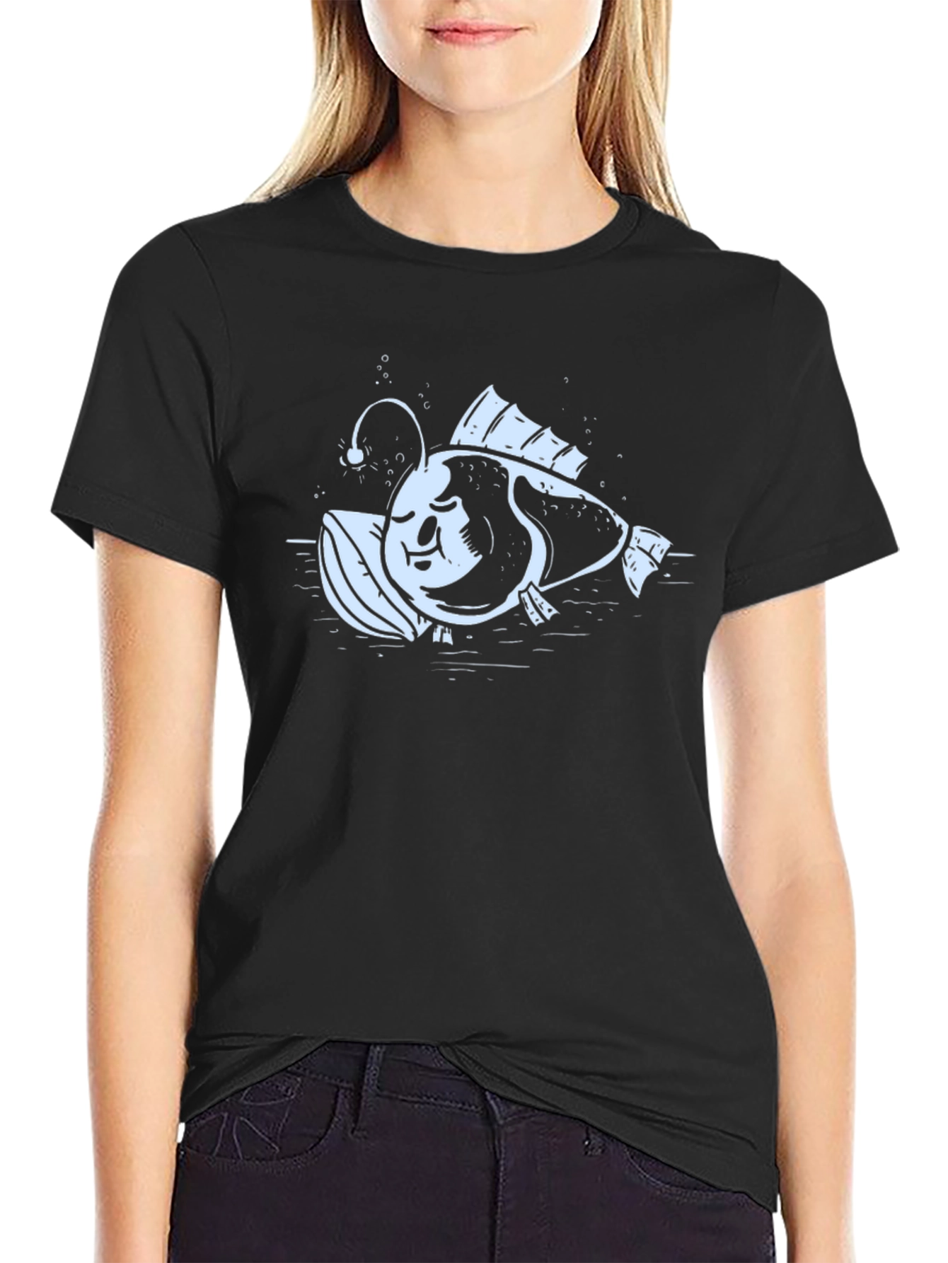 Angler Fish Graphic Tee - Unique Design
