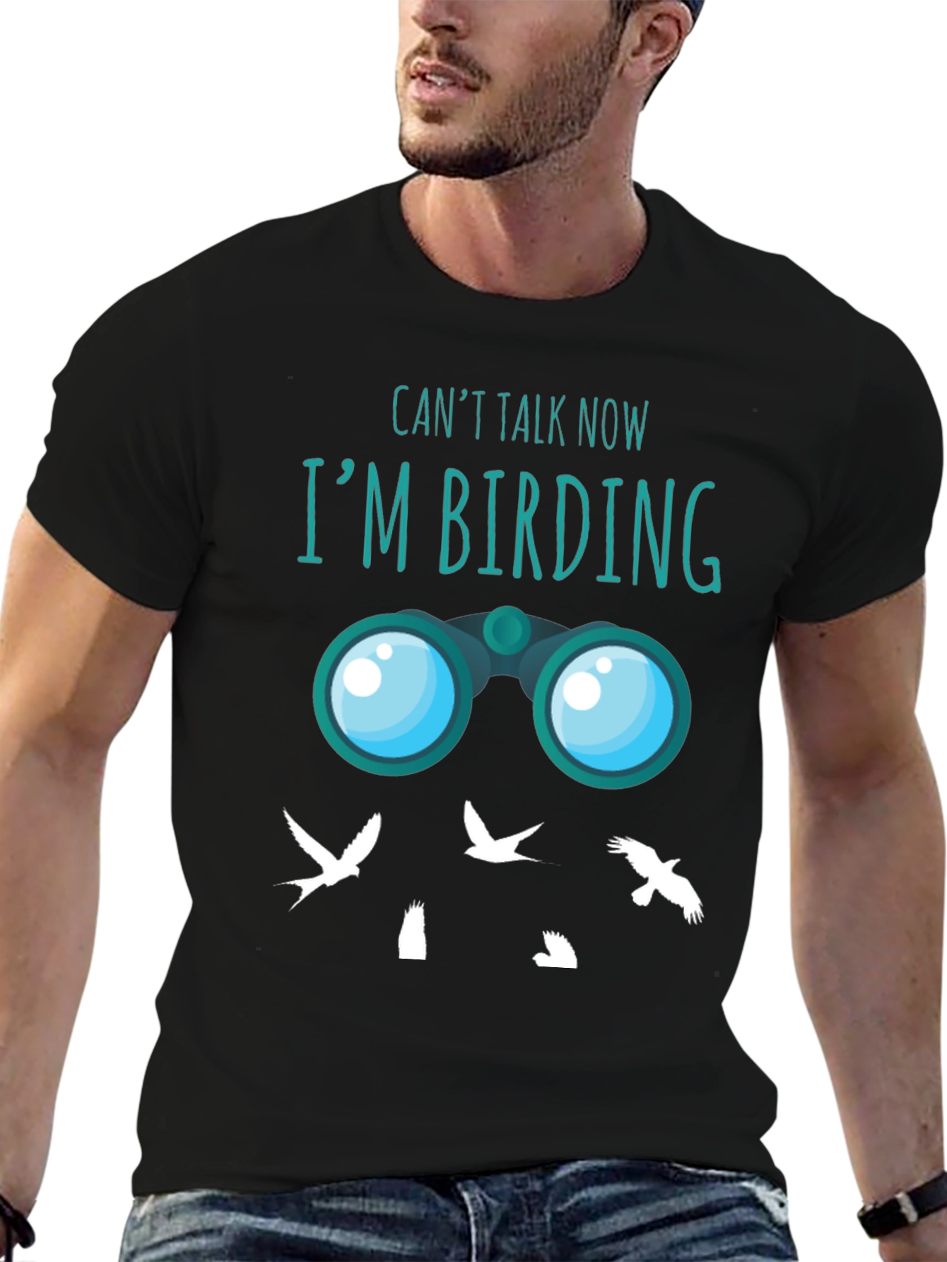 Birding T-Shirt - Cant Talk Now Im Birding Tee