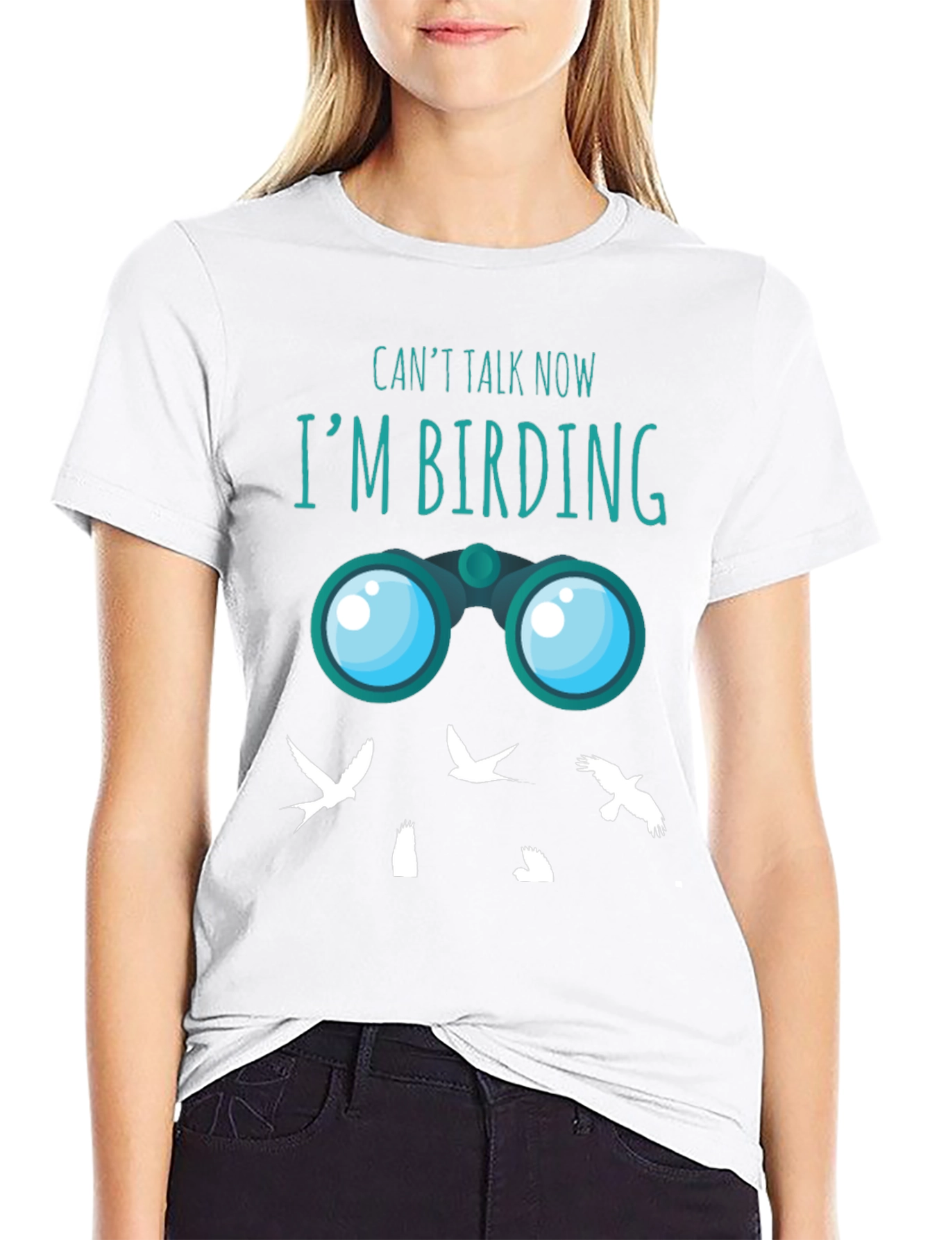 Birding T-Shirt - Cant Talk Now Im Birding Tee
