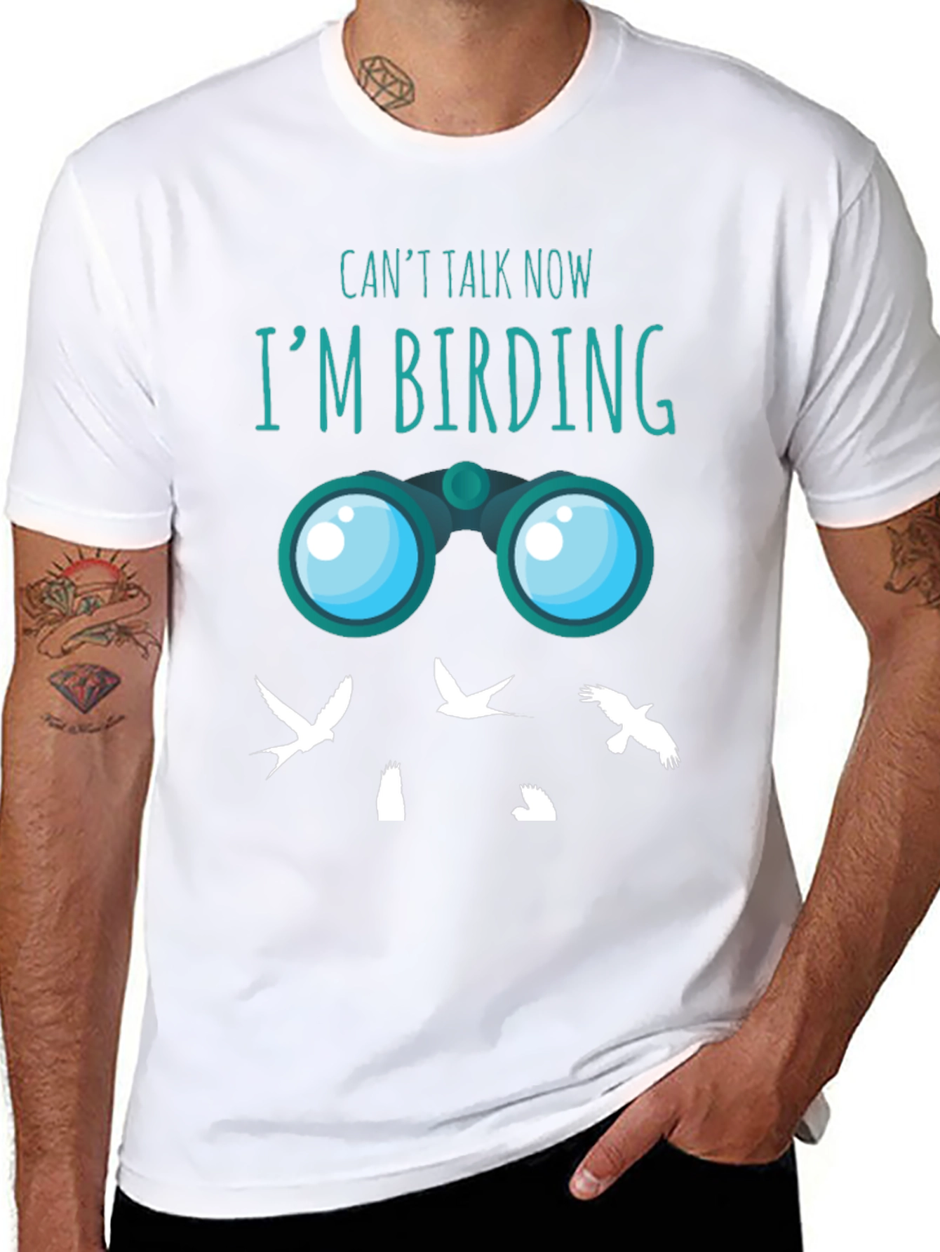 Birding T-Shirt - Cant Talk Now Im Birding Tee