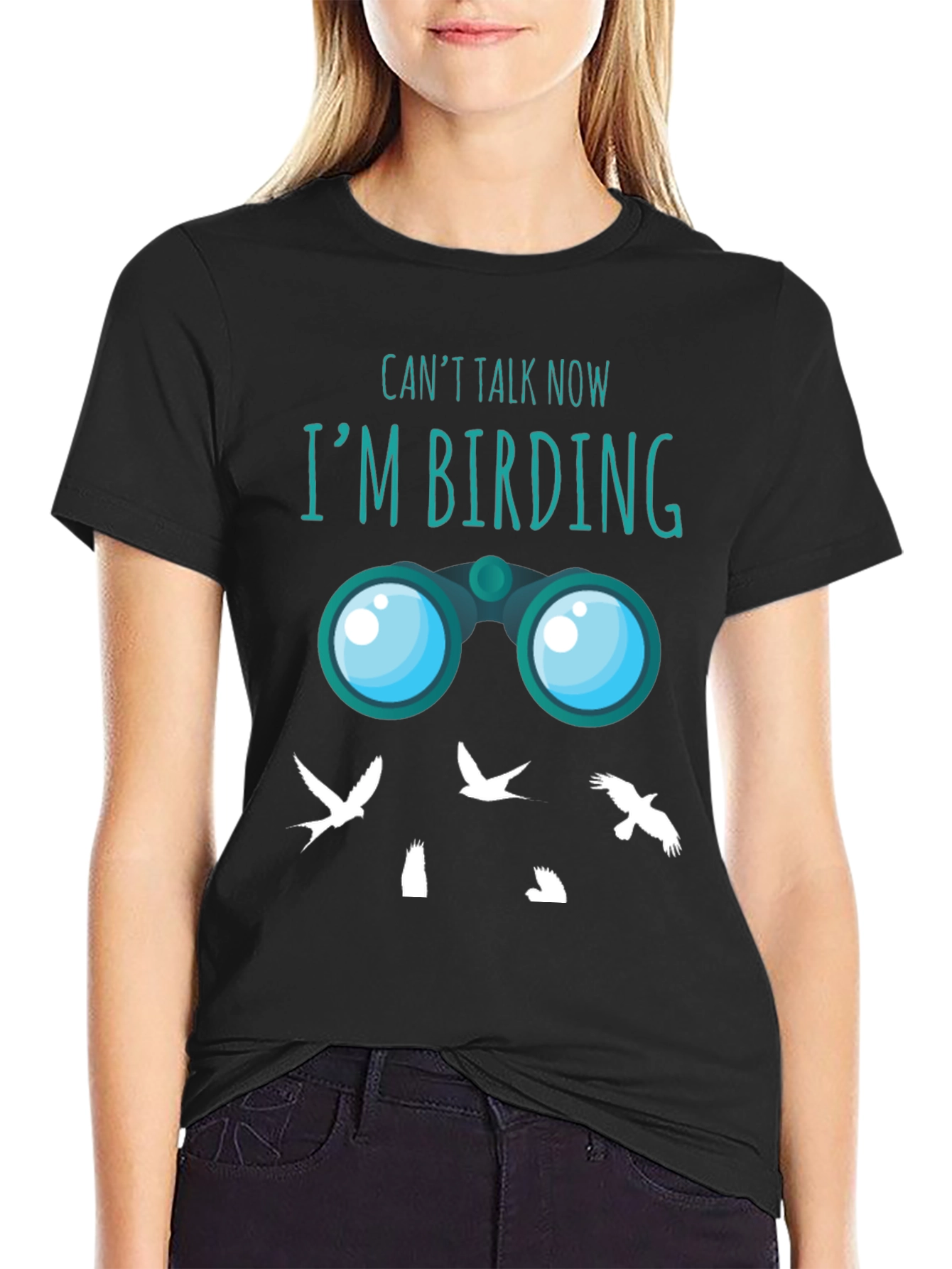 Birding T-Shirt - Cant Talk Now Im Birding Tee