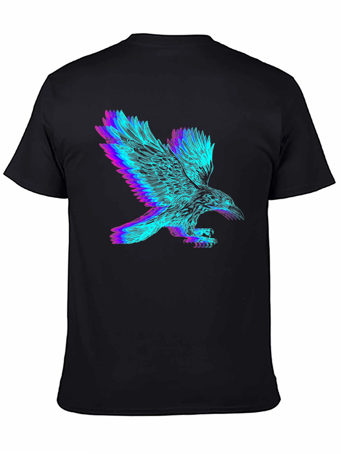 Raven Graphic Black T-Shirt - Unique Design
