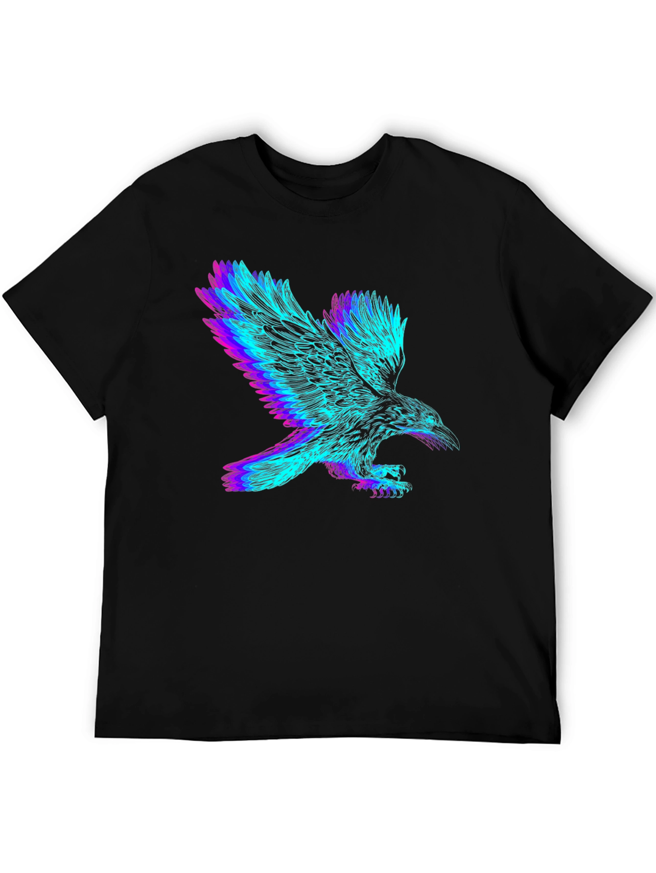 Raven Graphic Black T-Shirt - Unique Design