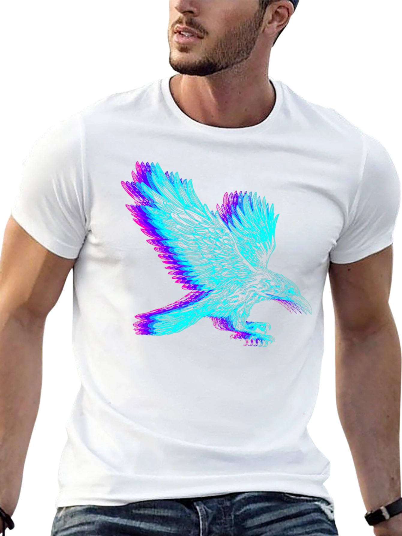 Raven Graphic Black T-Shirt - Unique Design