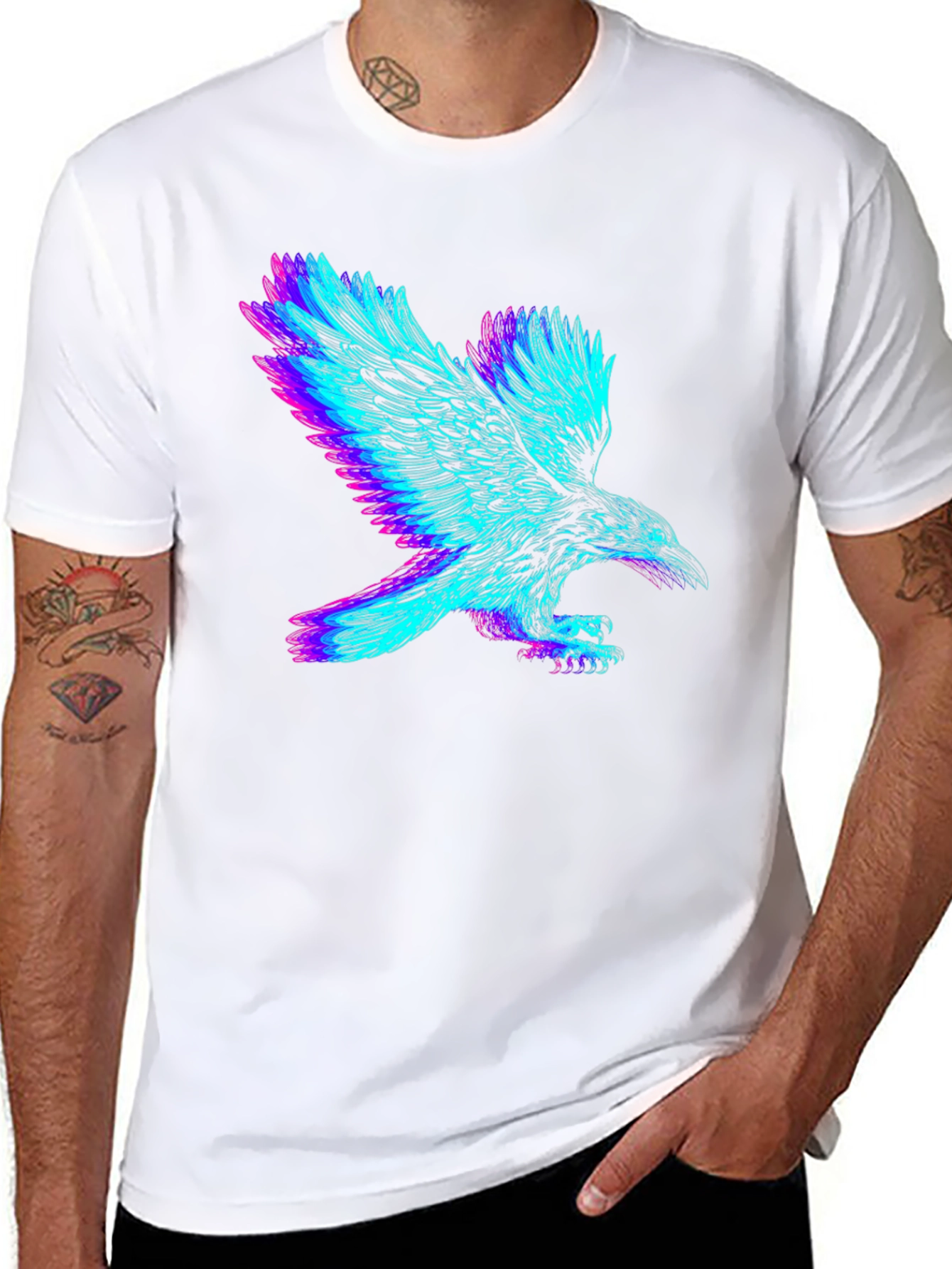 Raven Graphic Black T-Shirt - Unique Design