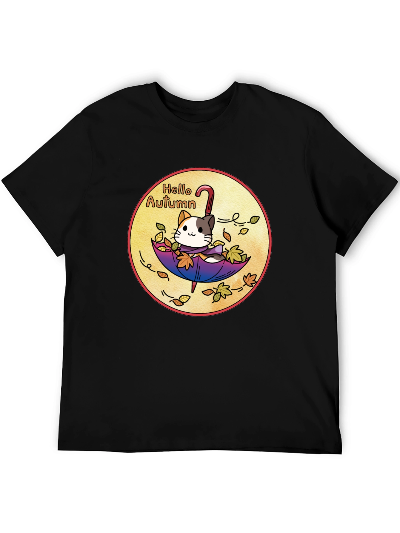 Hello Autumn Cat T-Shirt - Unique Fall Design