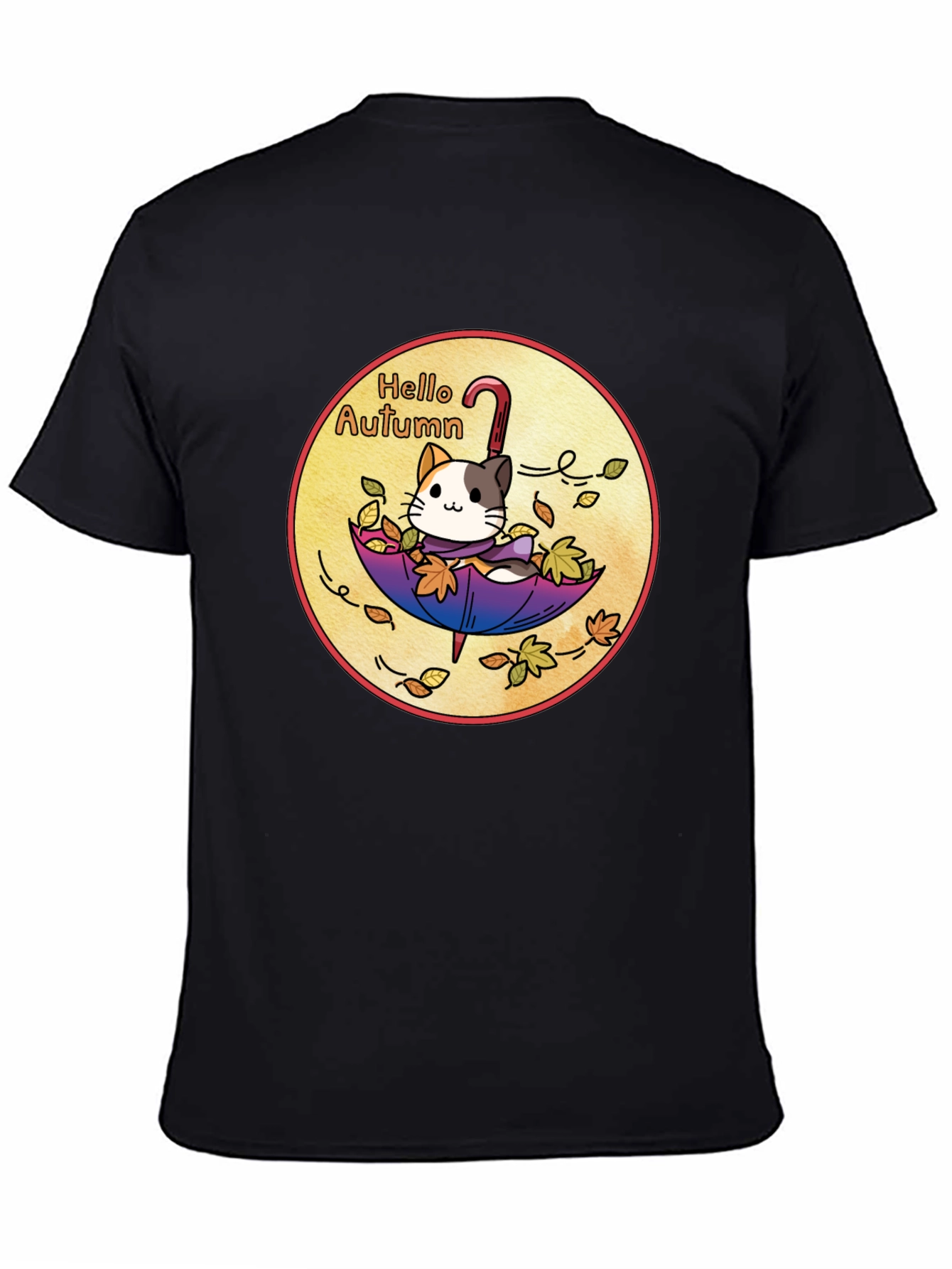 Hello Autumn Cat T-Shirt - Unique Fall Design