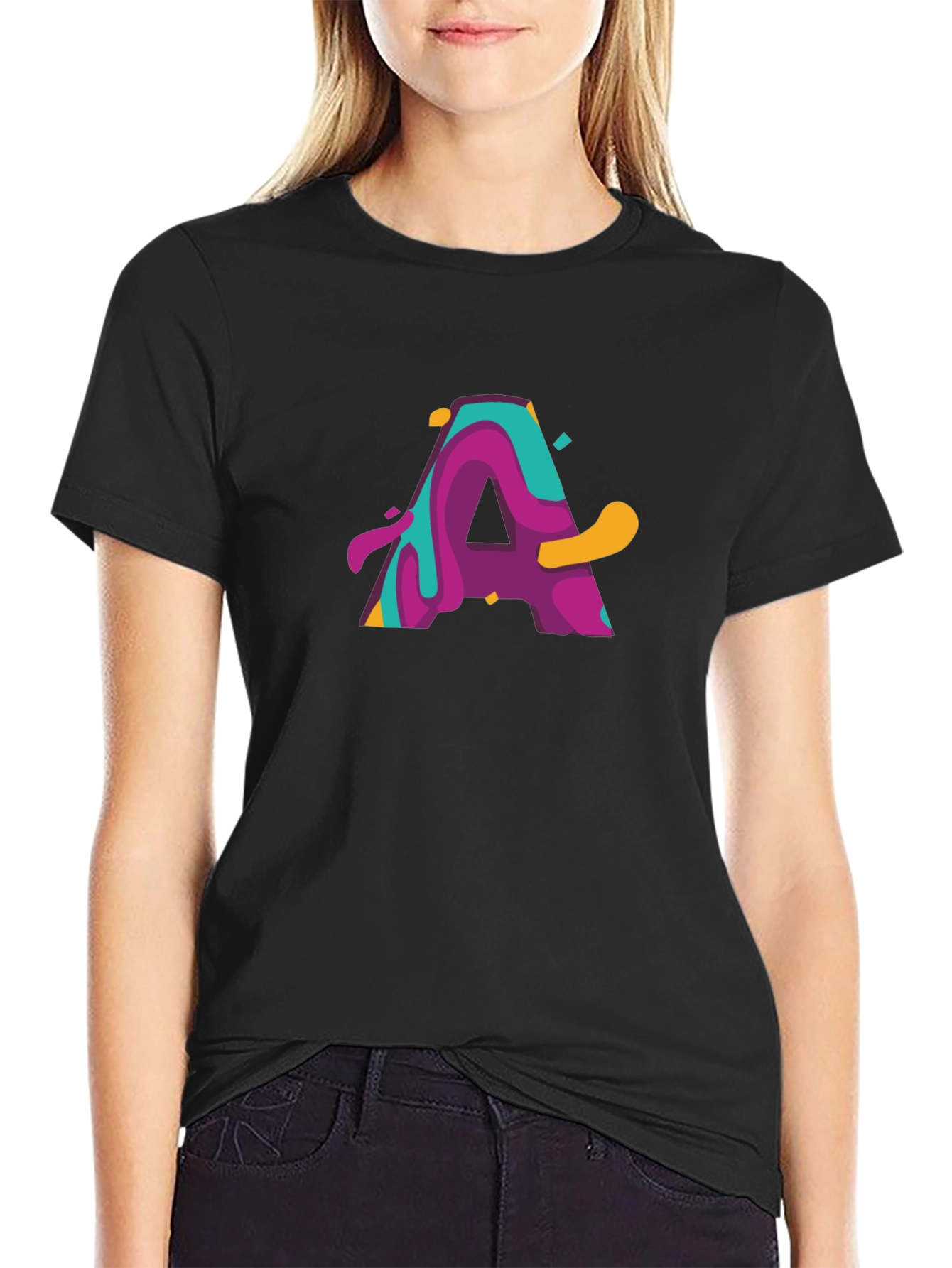 Abstract Letter A Graphic T-Shirt
