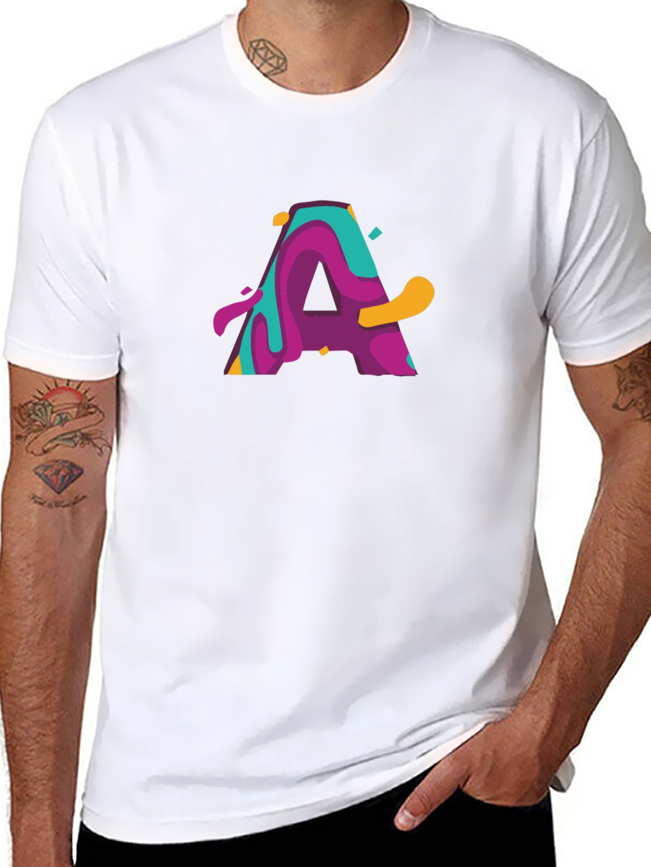 Abstract Letter A Graphic T-Shirt
