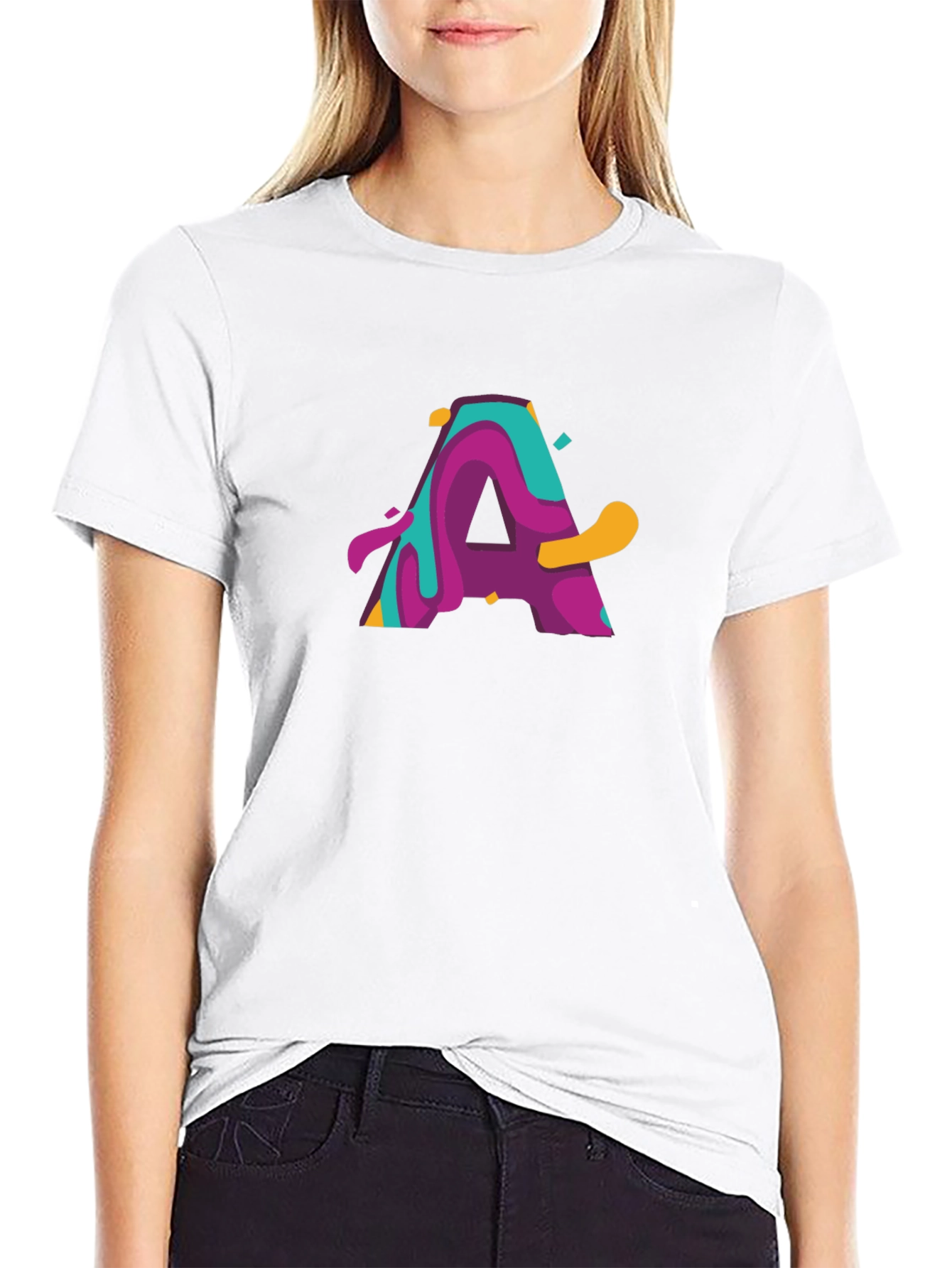 Abstract Letter A Graphic T-Shirt