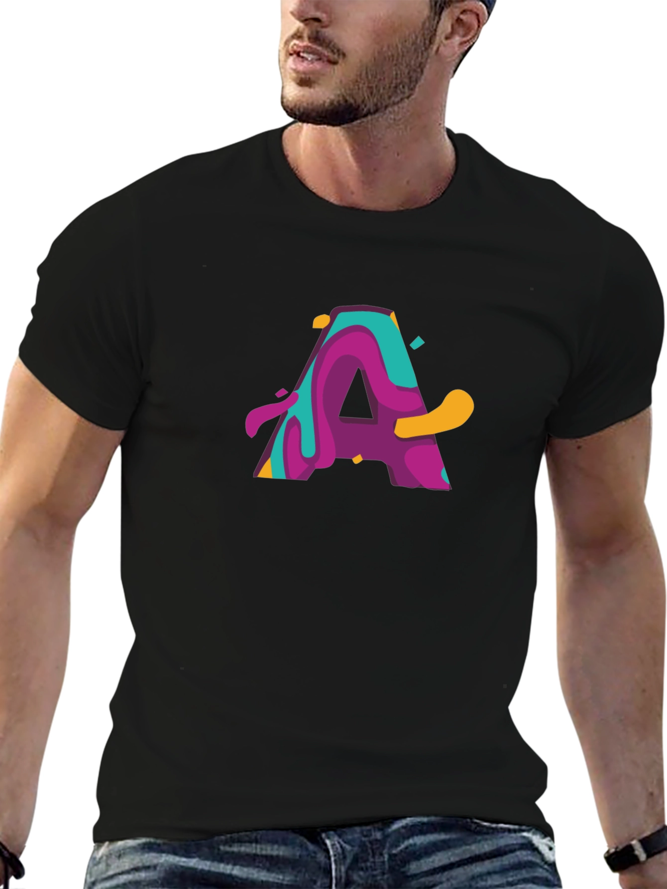 Abstract Letter A Graphic T-Shirt