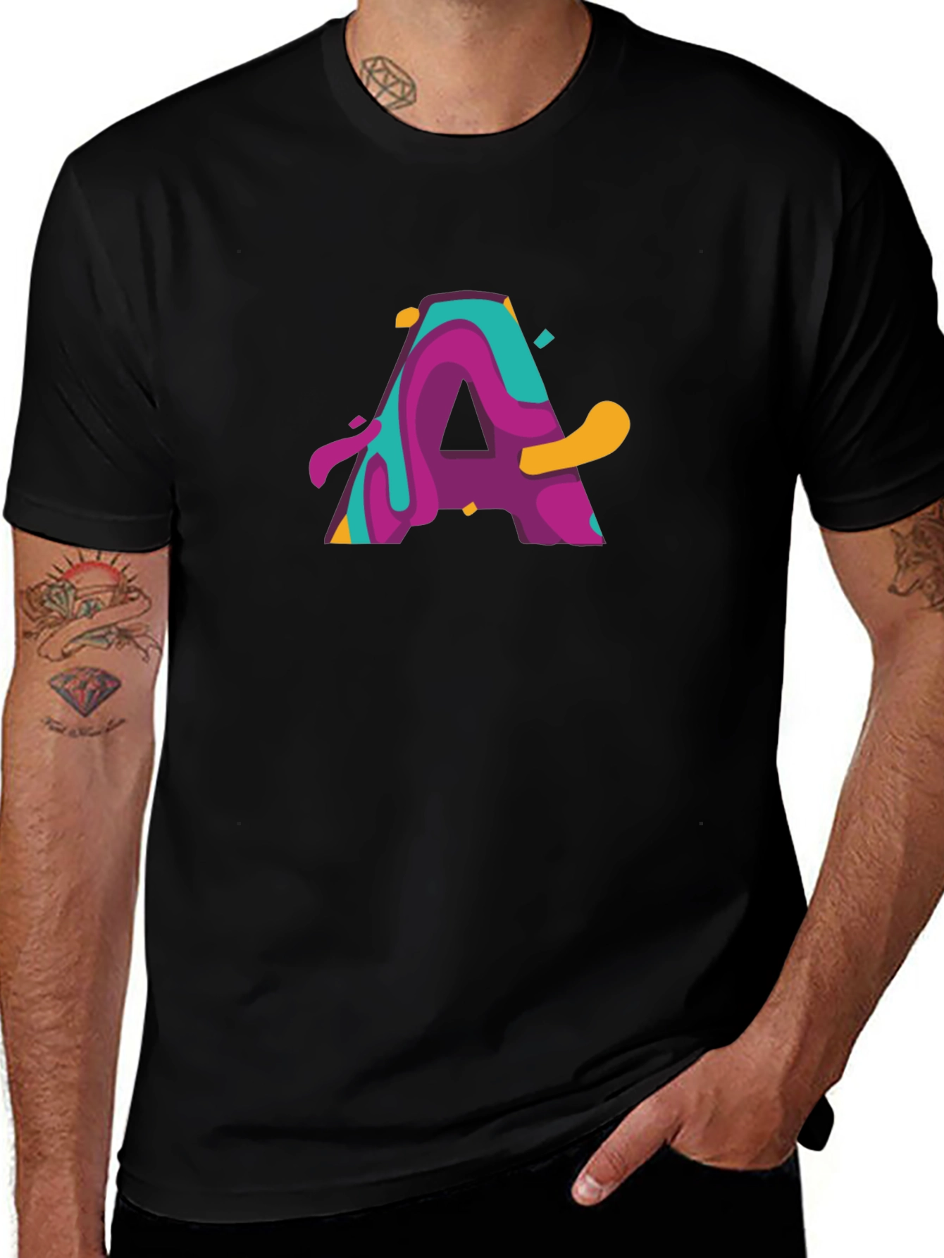 Abstract Letter A Graphic T-Shirt