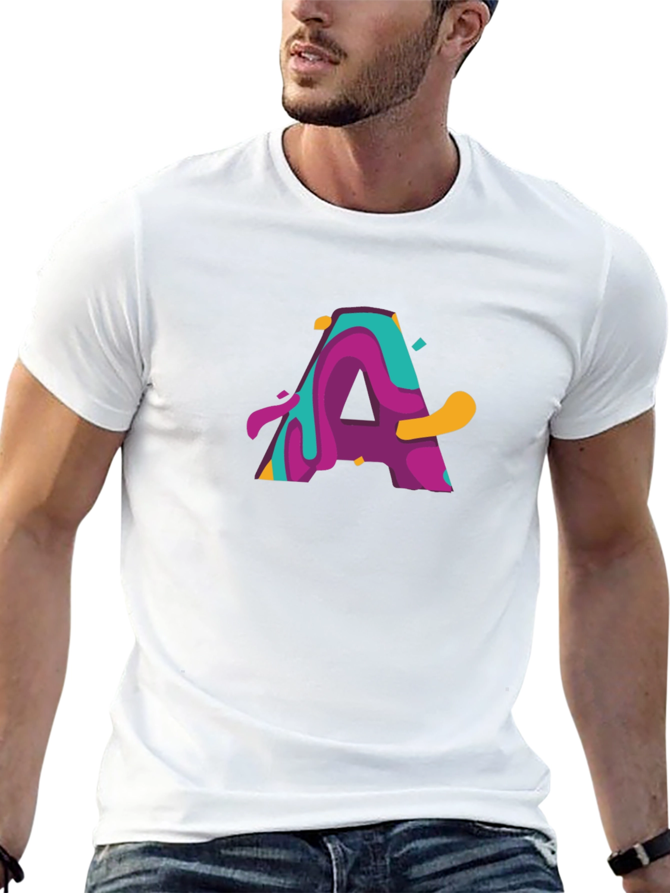 Abstract Letter A Graphic T-Shirt