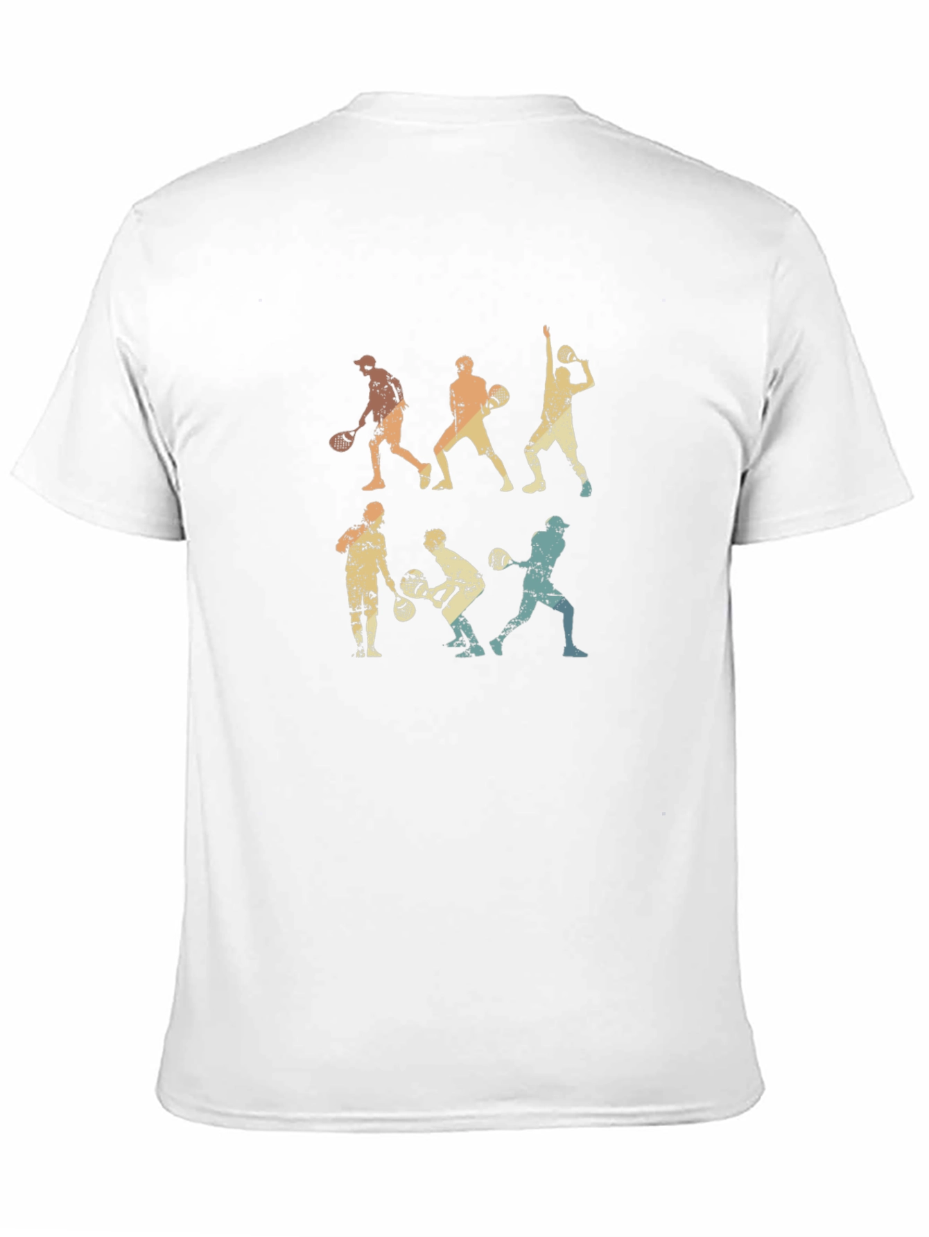Retro Tennis Player Black T-Shirt