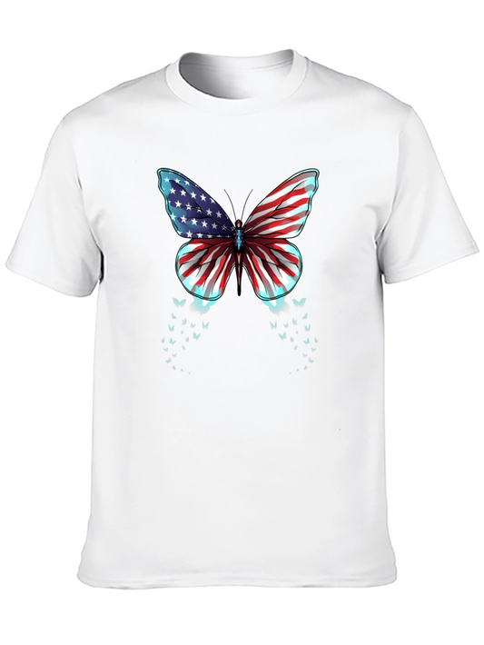 American Flag Butterfly Graphic Tee