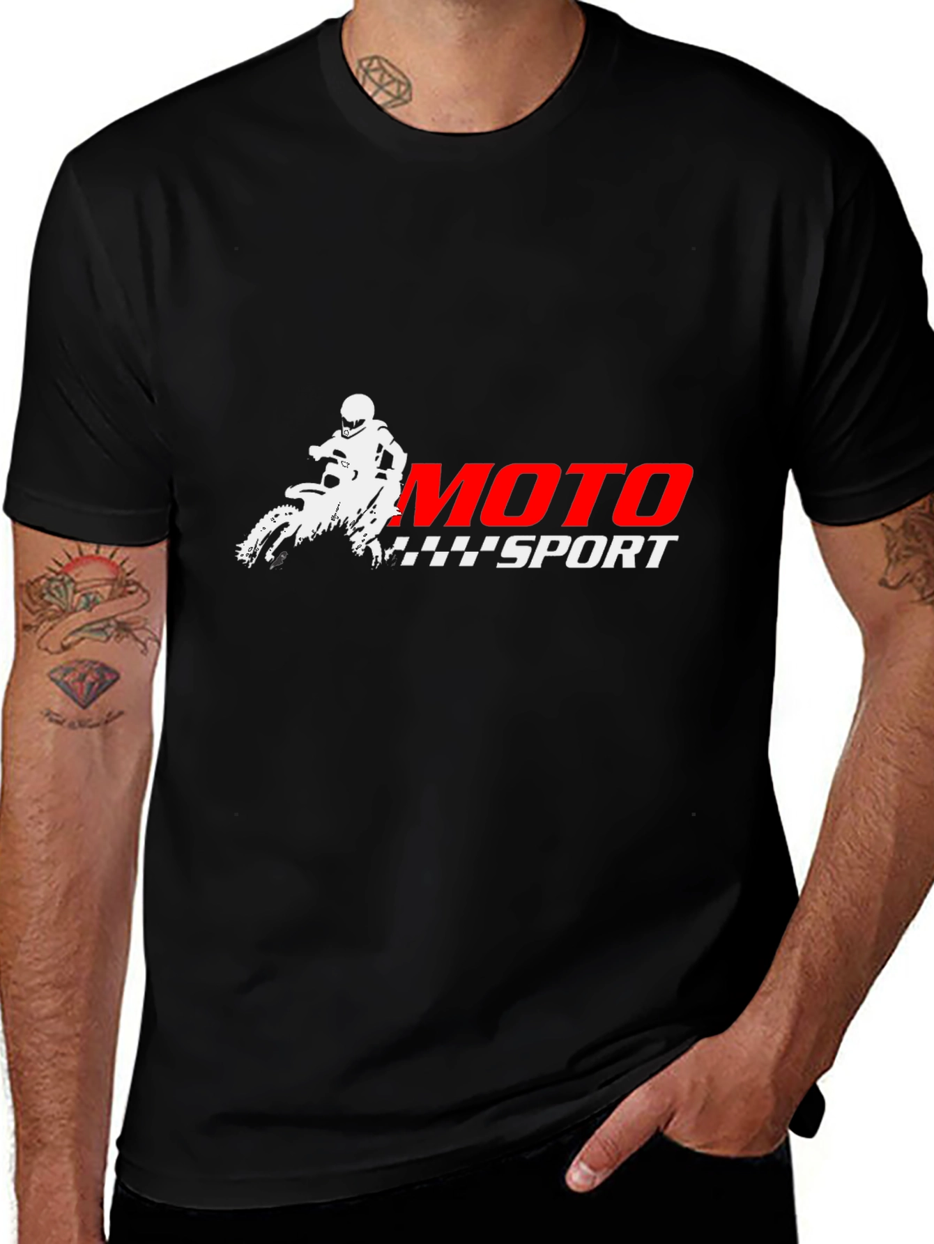 Moto Sport Graphic Tee - Black