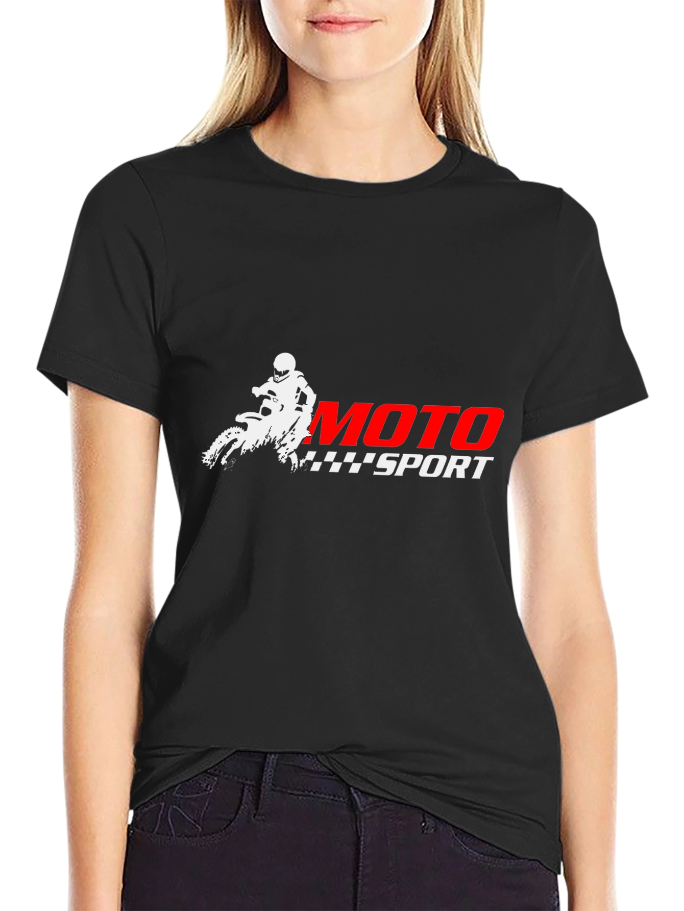 Moto Sport Graphic Tee - Black