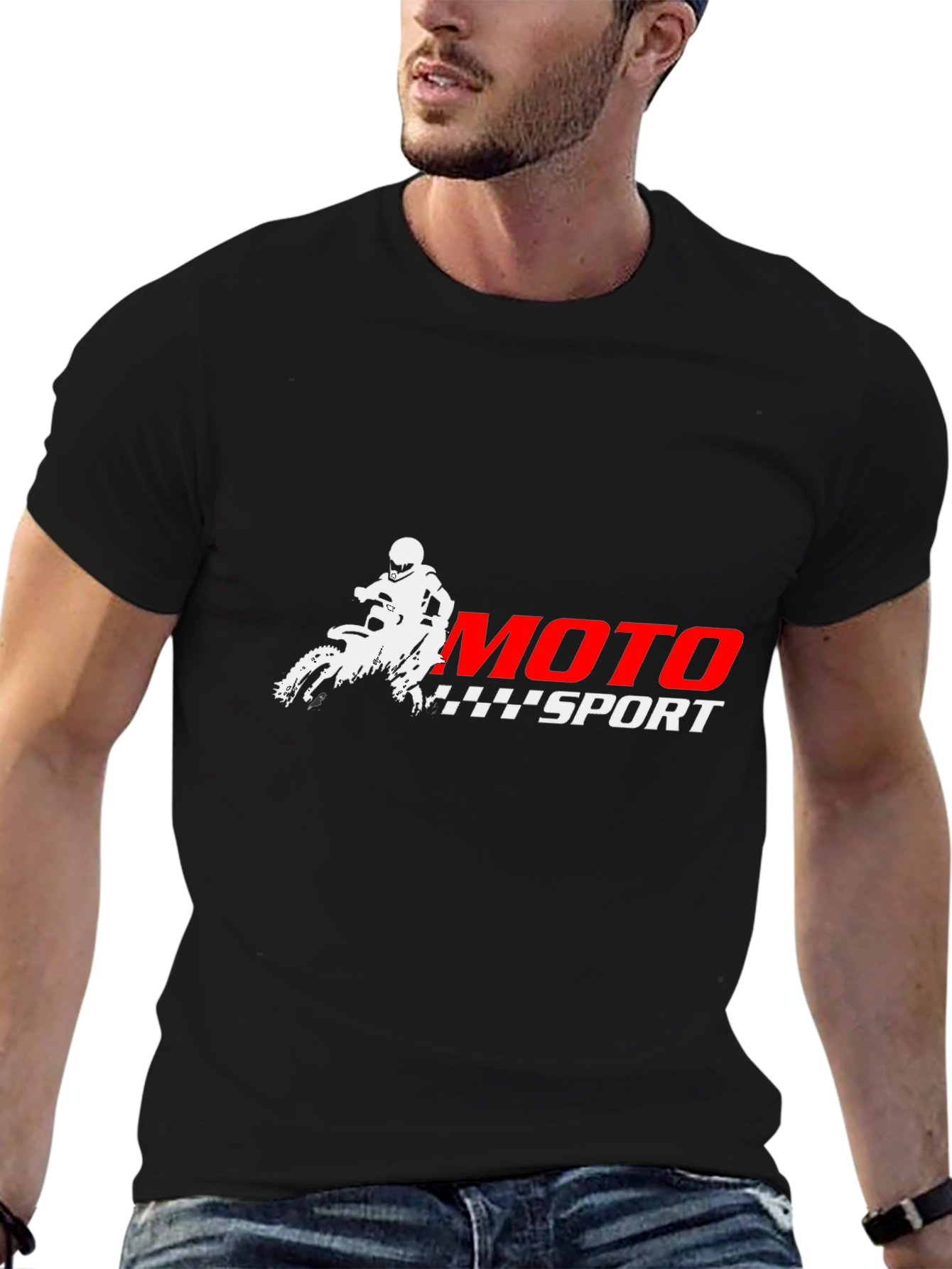 Moto Sport Graphic Tee - Black