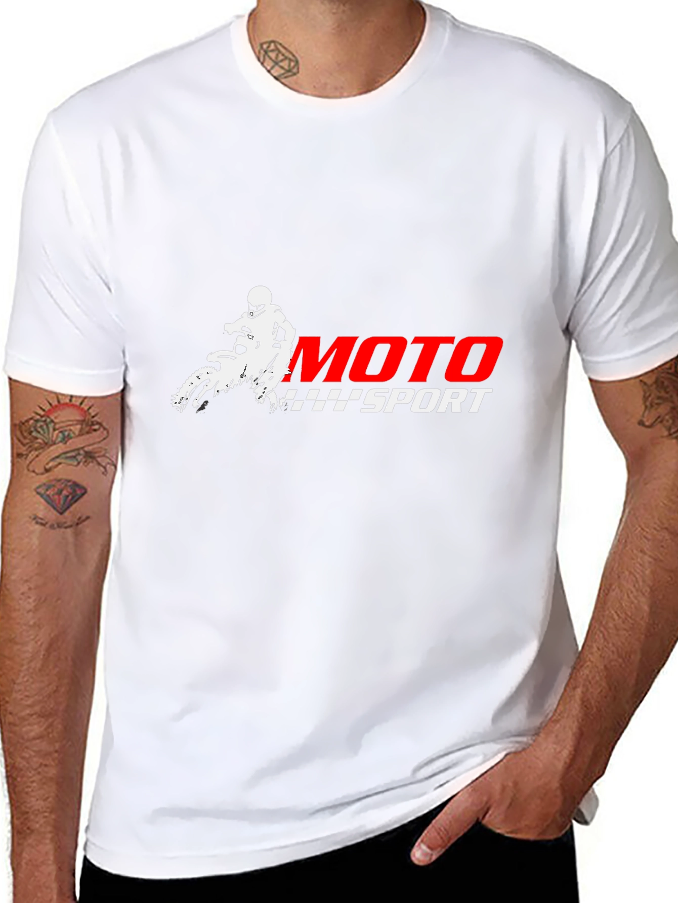 Moto Sport Graphic Tee - Black
