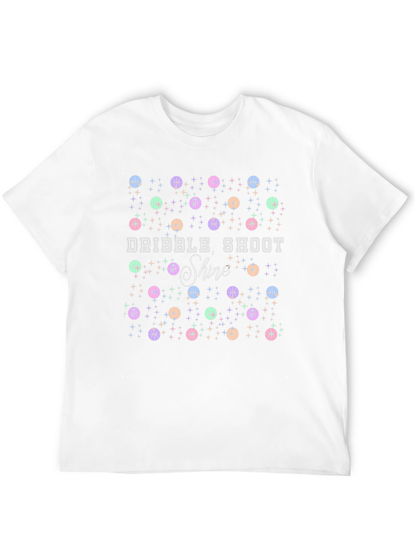 Dribble Shoot Shine Basketball Graphic Tee