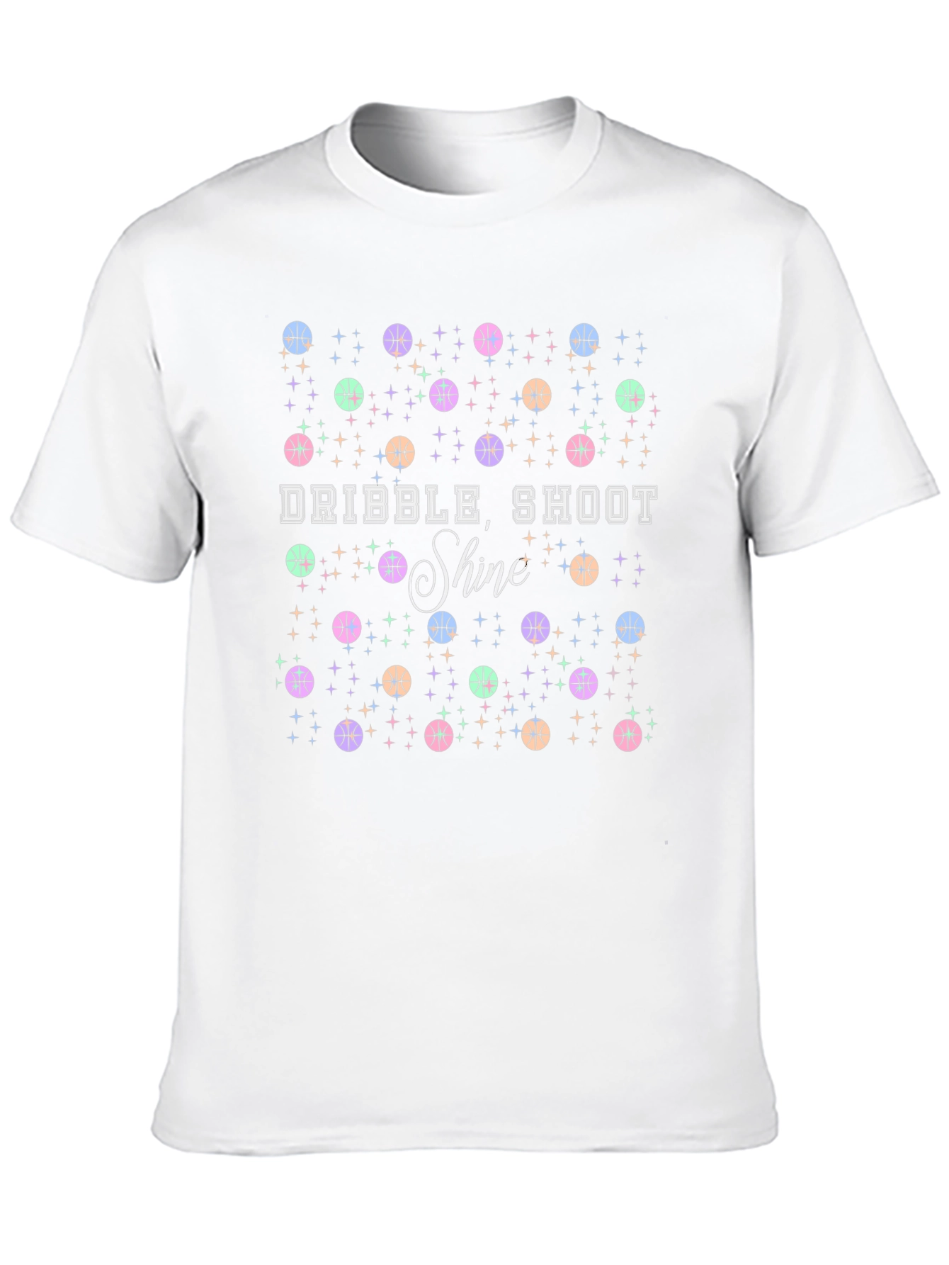 Dribble Shoot Shine Basketball Graphic Tee