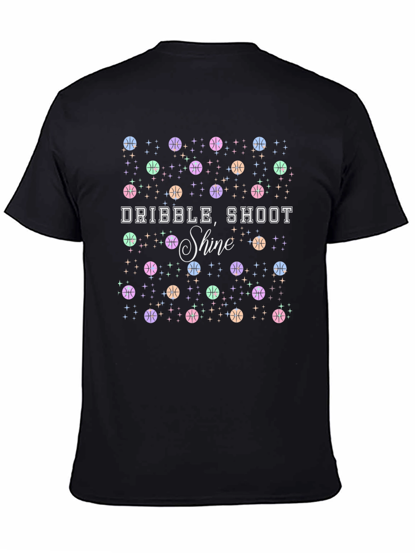 Dribble Shoot Shine Basketball Graphic Tee