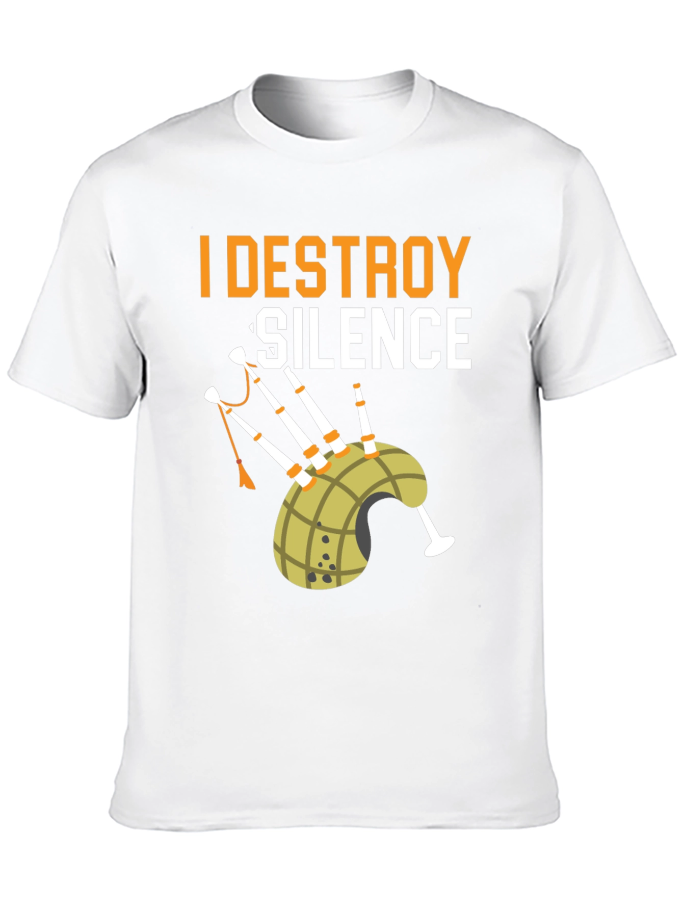 I Destroy Silence Bagpipe Graphic Tee